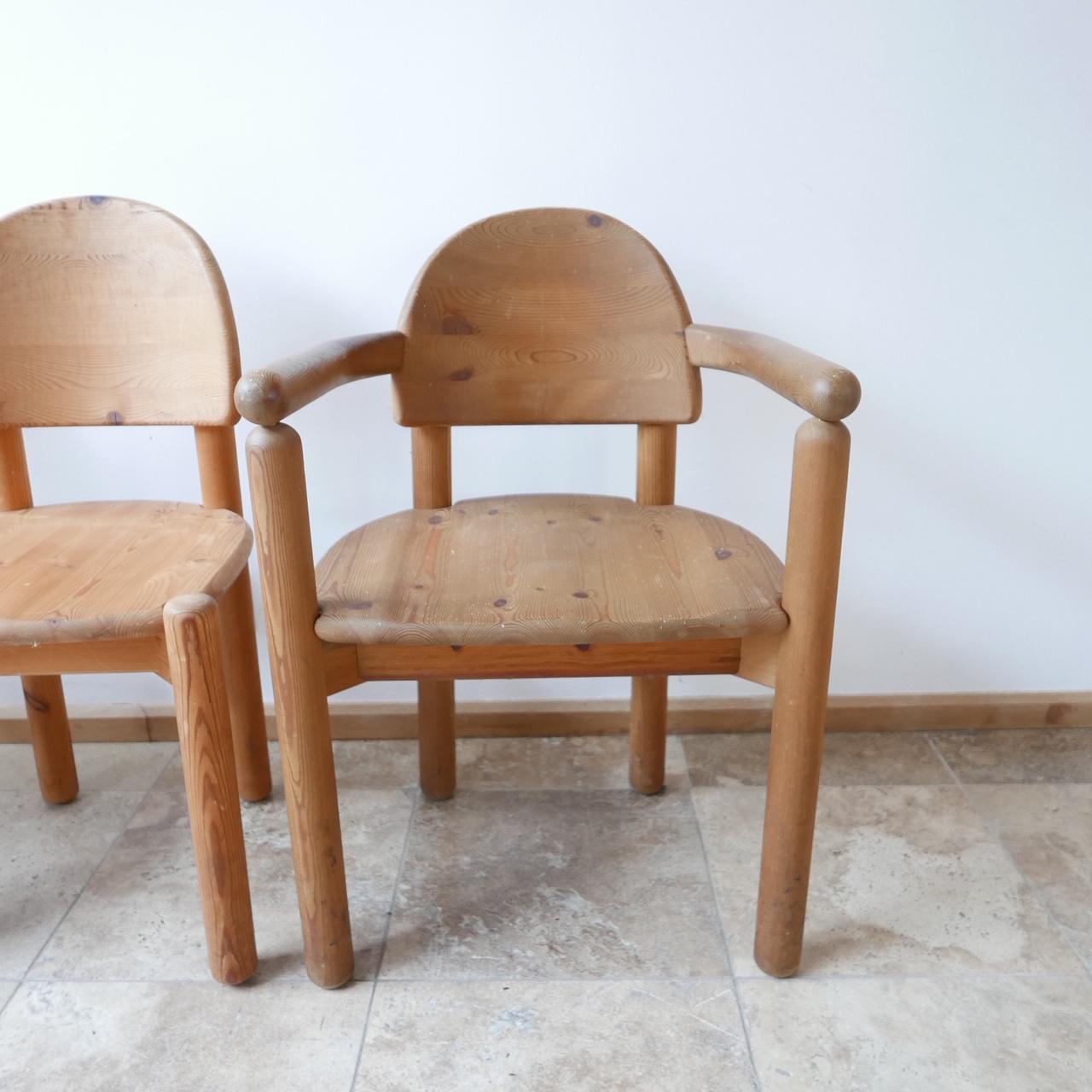 Mid-Century Modern Rainer Daumiller Midcentury Pine Dining Chairs '6'