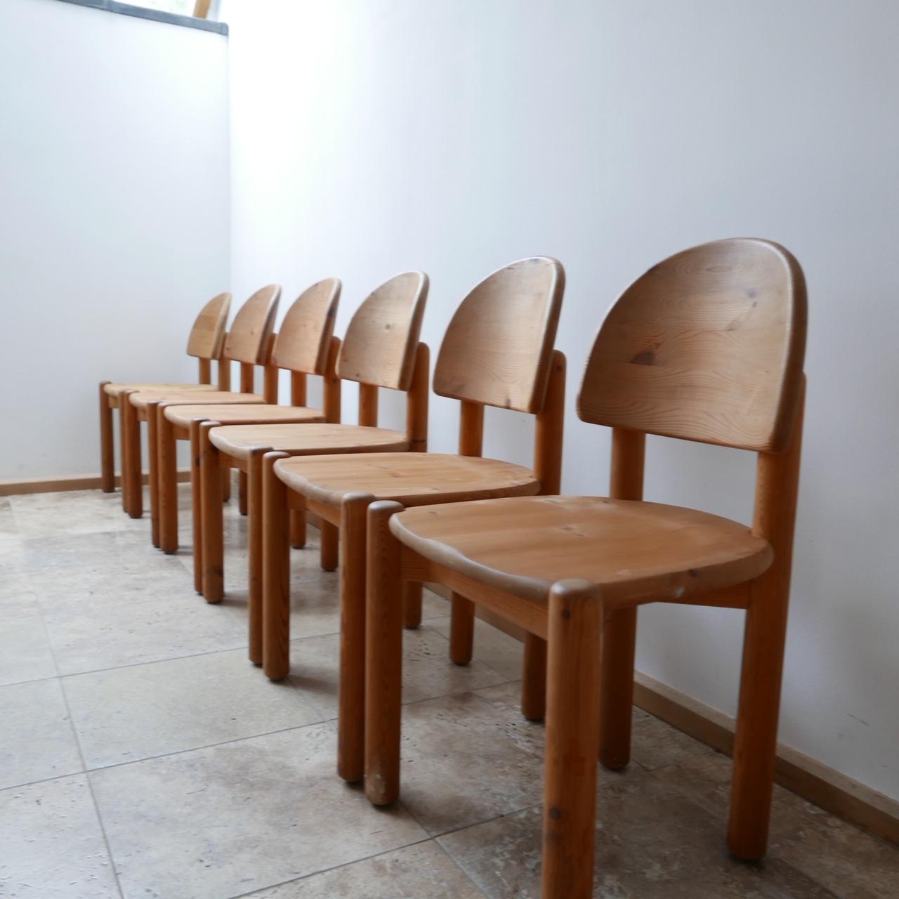 Rainer Daumiller Midcentury Pine Dining Chairs '6' In Good Condition In London, GB