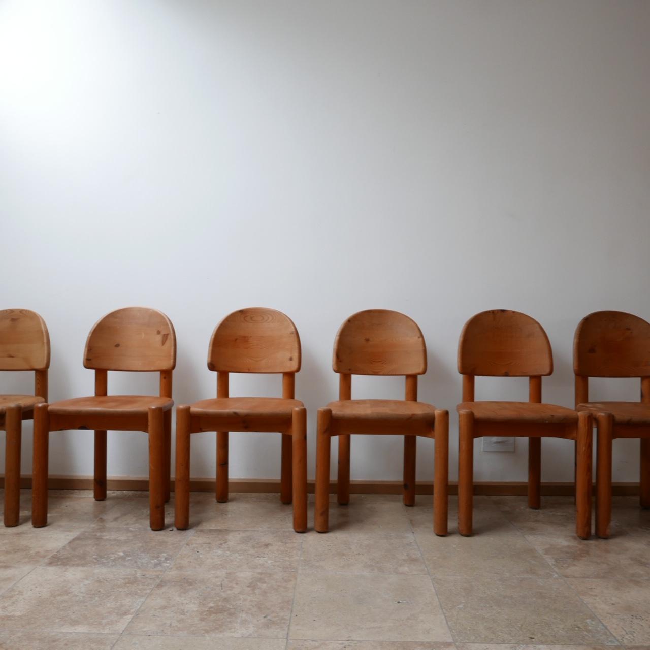 Rainer Daumiller Midcentury Pine Dining Chairs '6' 1
