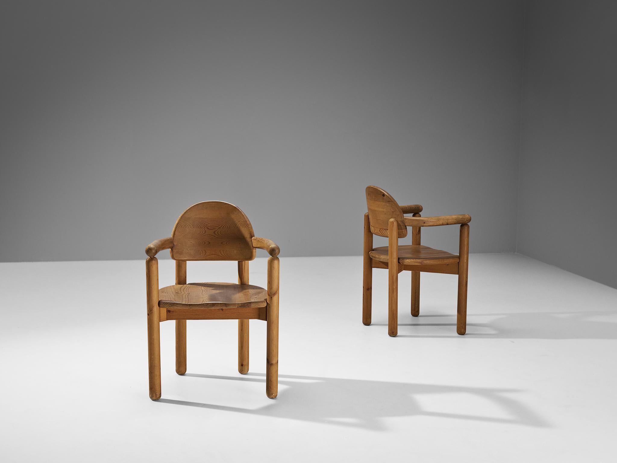 Paire de fauteuils Rainer Daumiller en pin en vente 3