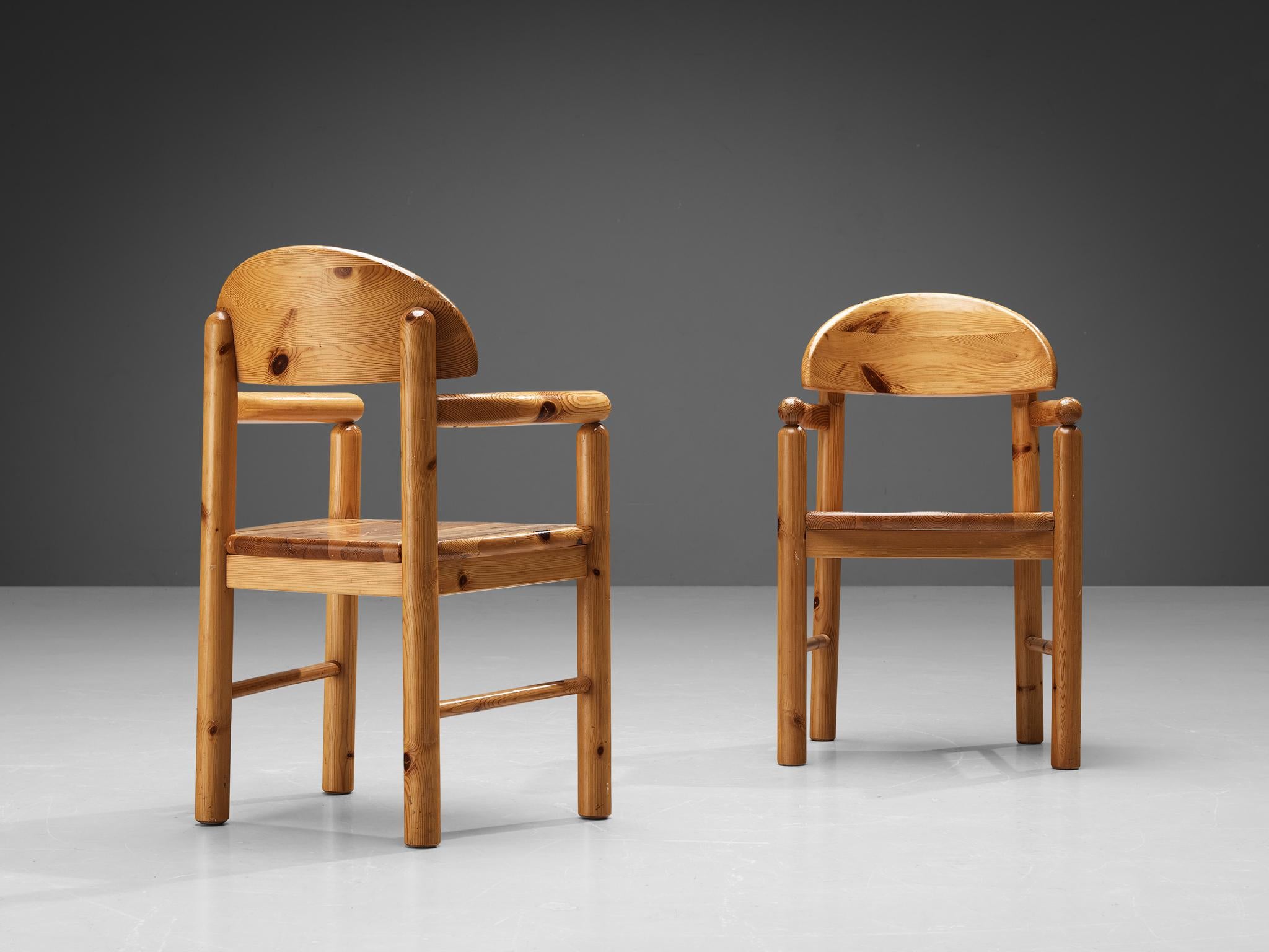 Danois Paire de fauteuils Rainer Daumiller en pin en vente