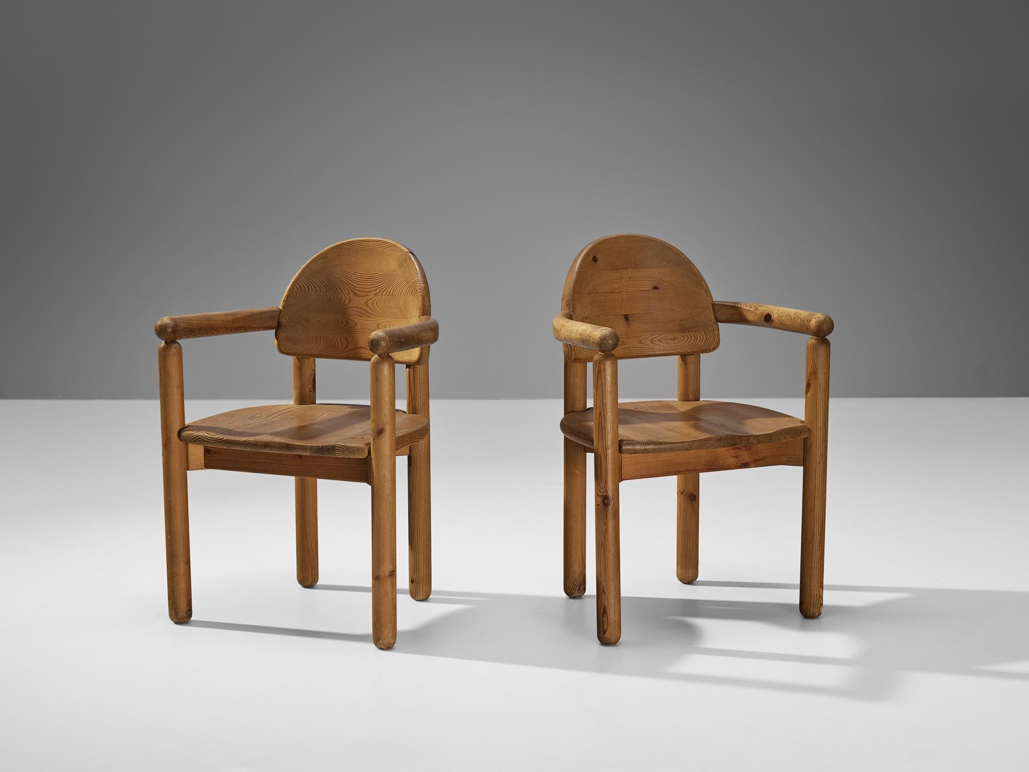 Fin du 20e siècle Paire de fauteuils Rainer Daumiller en pin en vente