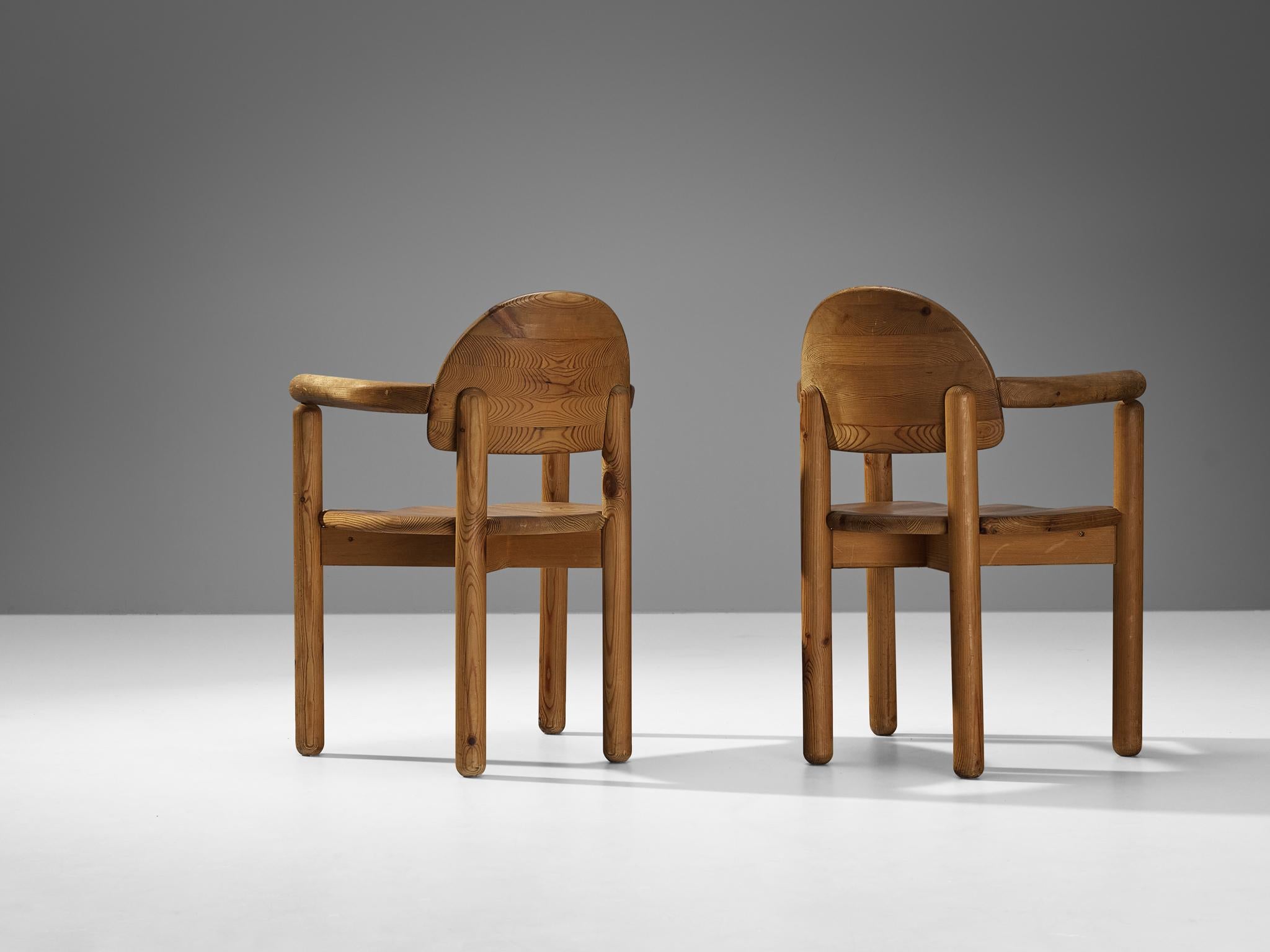 Paire de fauteuils Rainer Daumiller en pin en vente 2