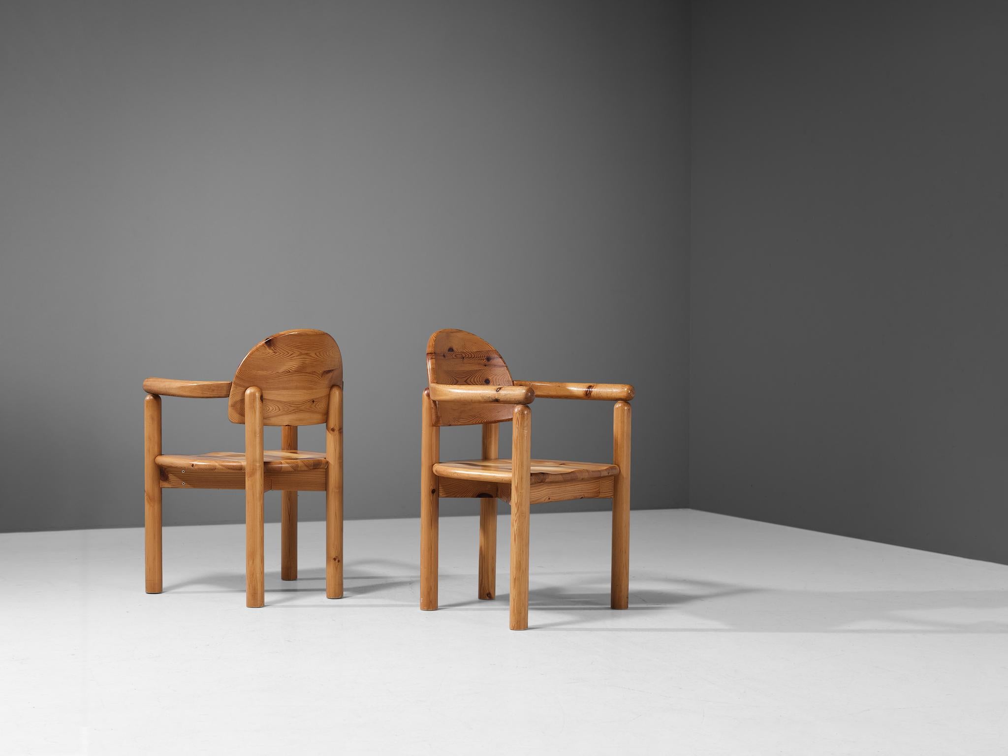 Scandinavian Modern Rainer Daumiller Pair of Armchairs in Solid Pine