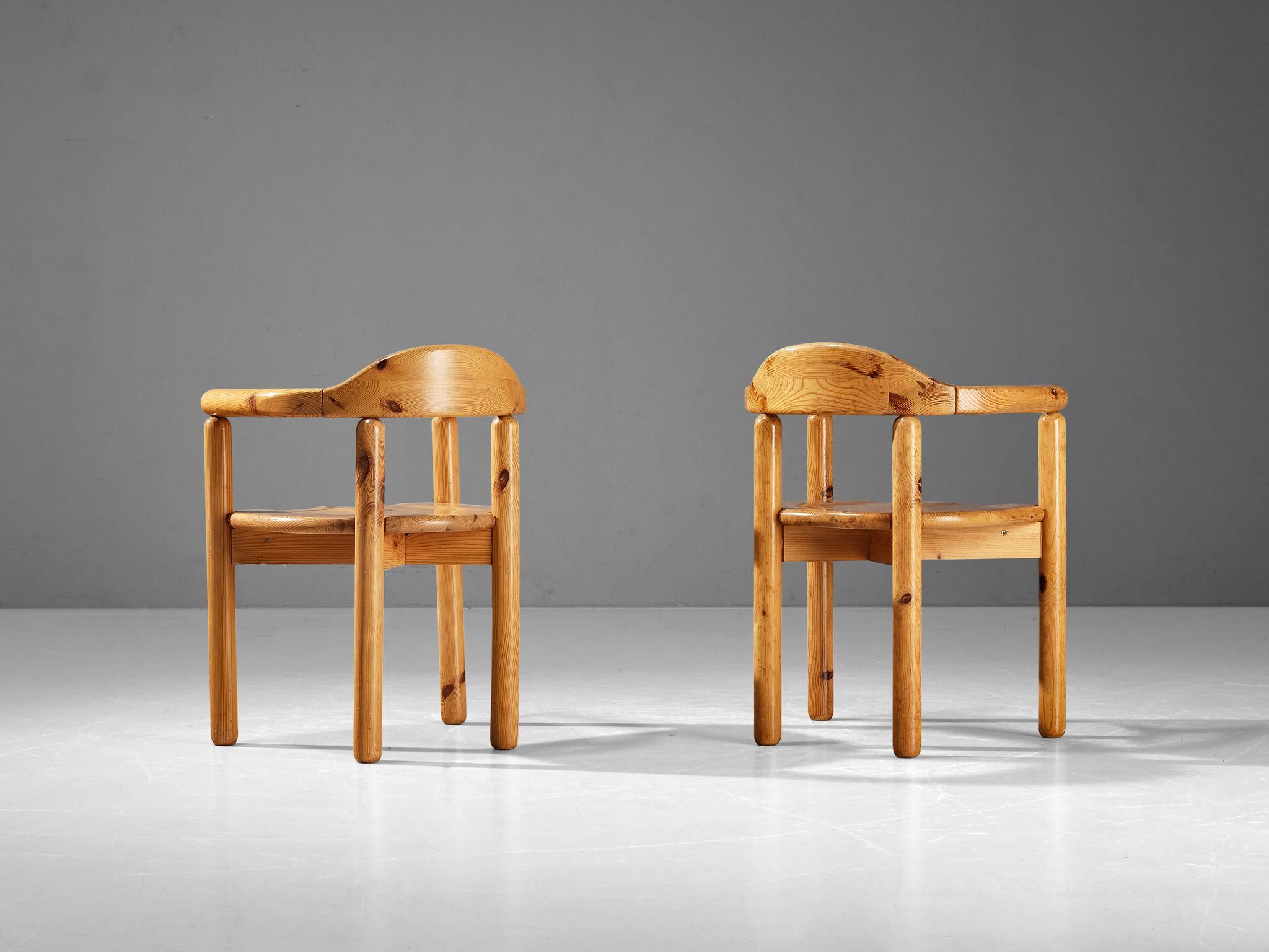 Danois Paire de chaises de salle à manger Rainer Daumiller en pin en vente