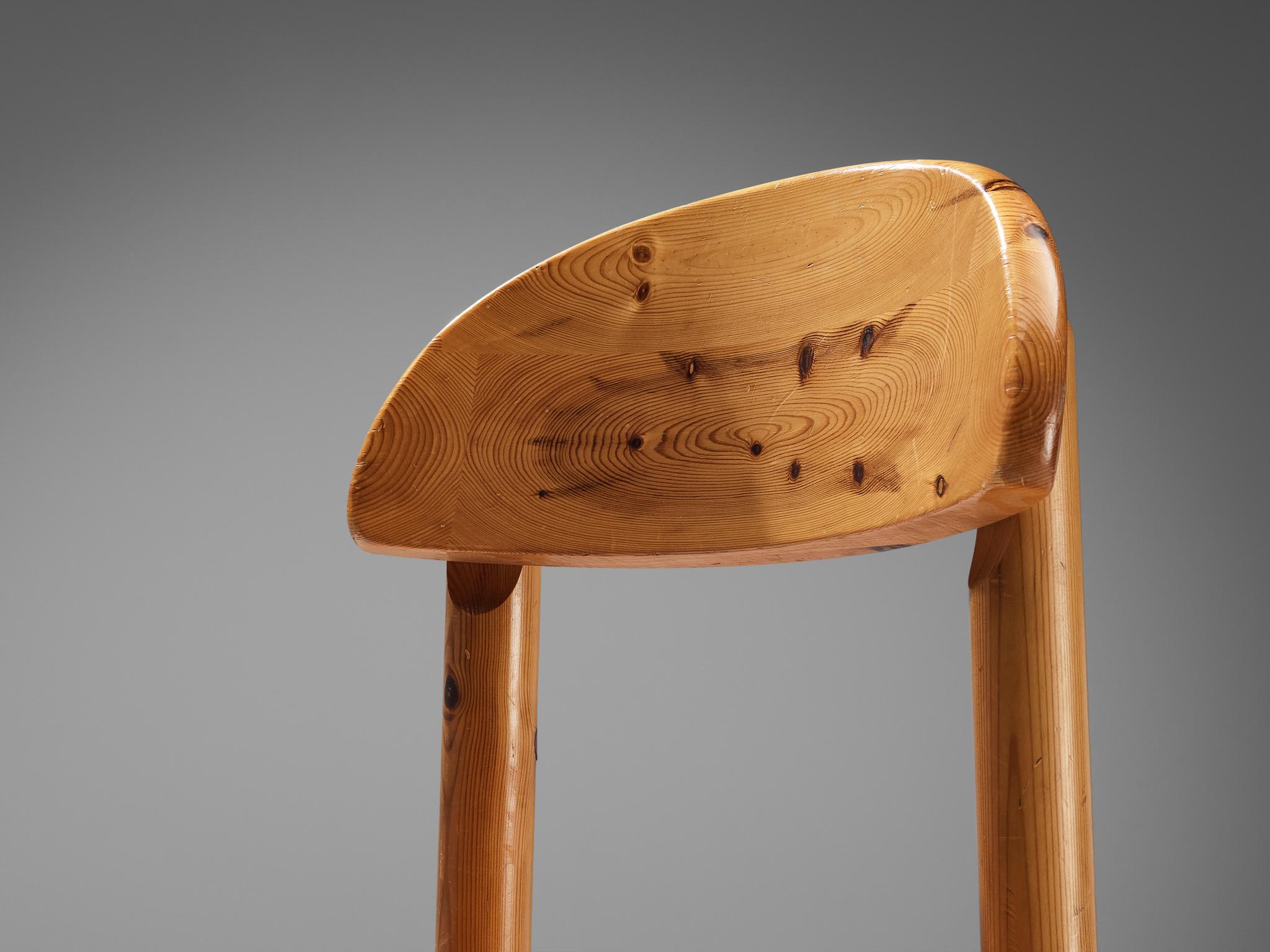 Scandinave moderne Paire de chaises de salle à manger Rainer Daumiller en pin en vente