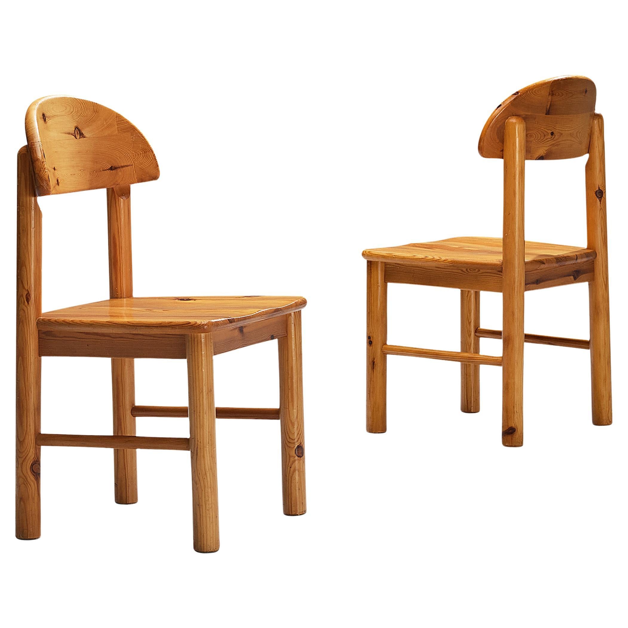 Rainer Daumiller Pair of Dining Chairs in Pine For Sale