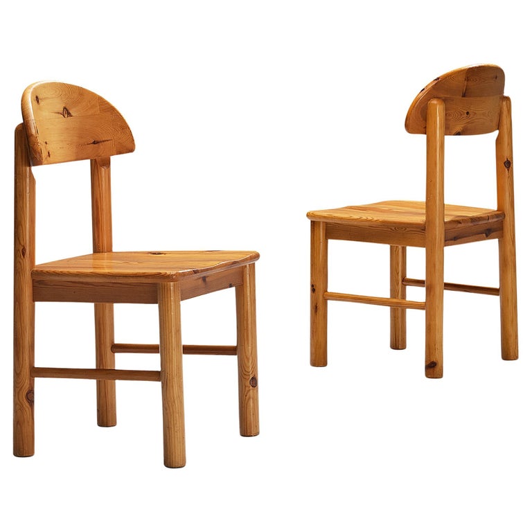 Rainer Daumiller Pair of Dining Chairs in Pine For Sale at 1stDibs