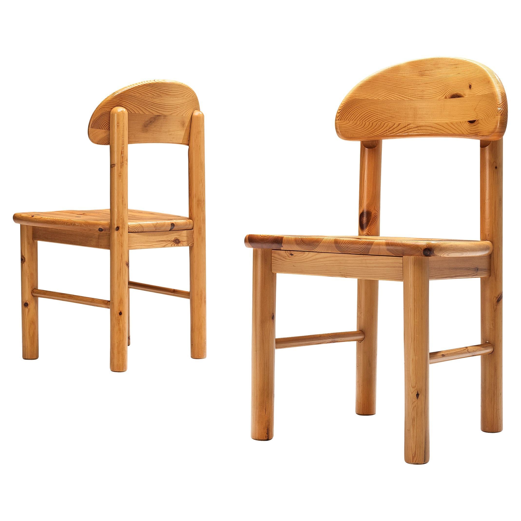 Rainer Daumiller Pair of Dining Chairs in Pine  For Sale