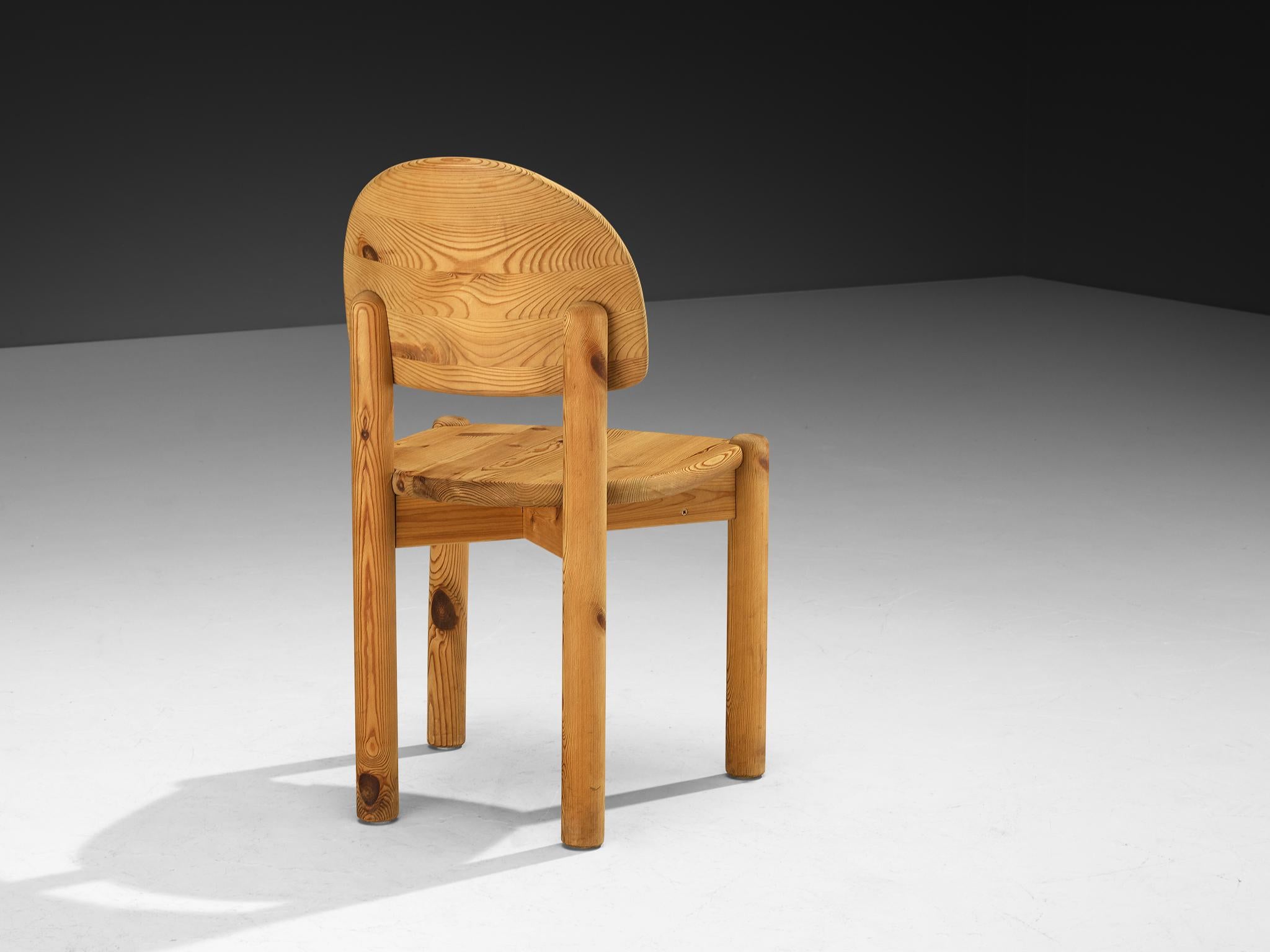 Rainer Daumiller Pair of Dining Chairs in Solid Pine For Sale 2