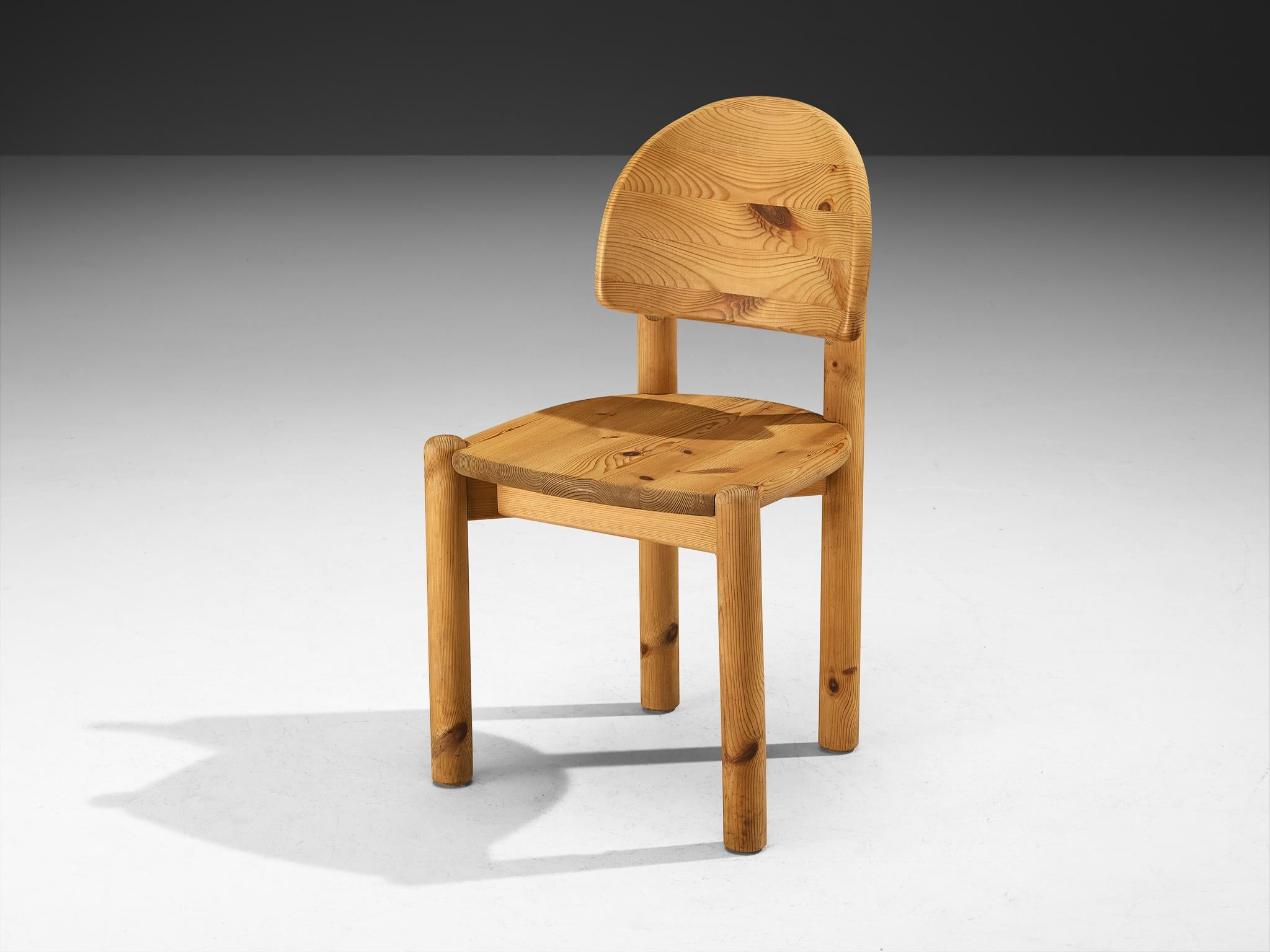 Rainer Daumiller Pair of Dining Chairs in Solid Pine For Sale 3