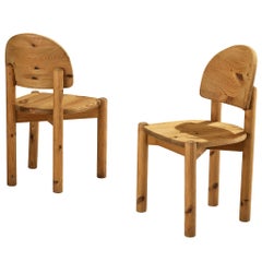Rainer Daumiller Pair of Dining Chairs in Solid Pine