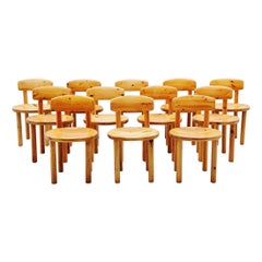 Rainer Daumiller Pine Chairs Set of 12 Denmark 1970