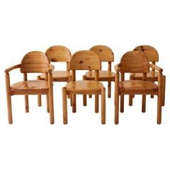 Rainer Daumiller Pine Dining Chairs, 1960s-70s, Set of 6