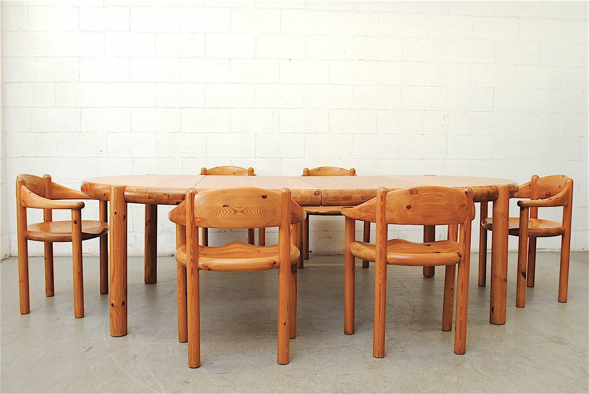 Mid-Century Modern Rainer Daumiller Pine Dining Set for Hirtshals Savvaerk