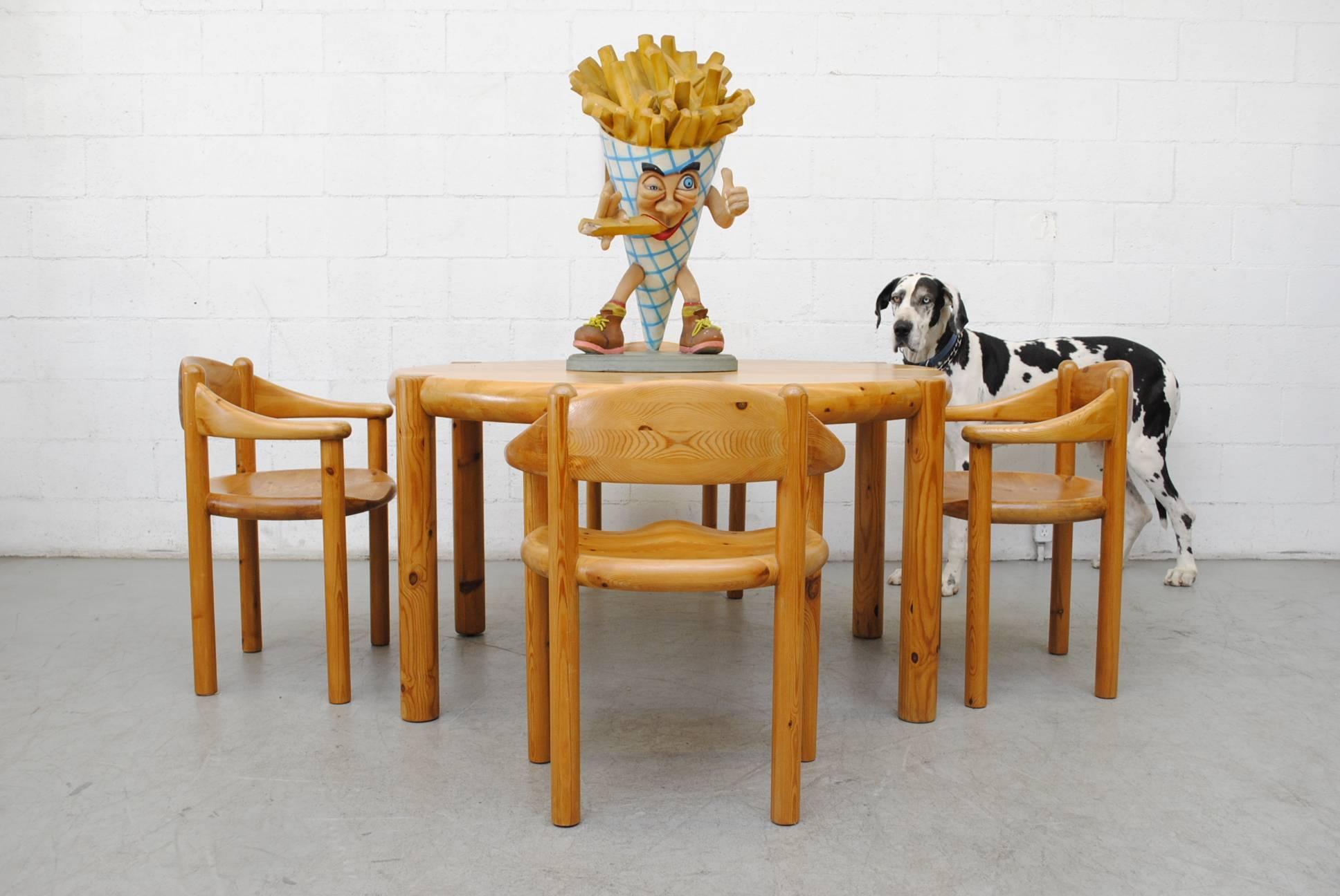 Late 20th Century Rainer Daumiller Pine Dining Set for Hirtshals Savvaerk