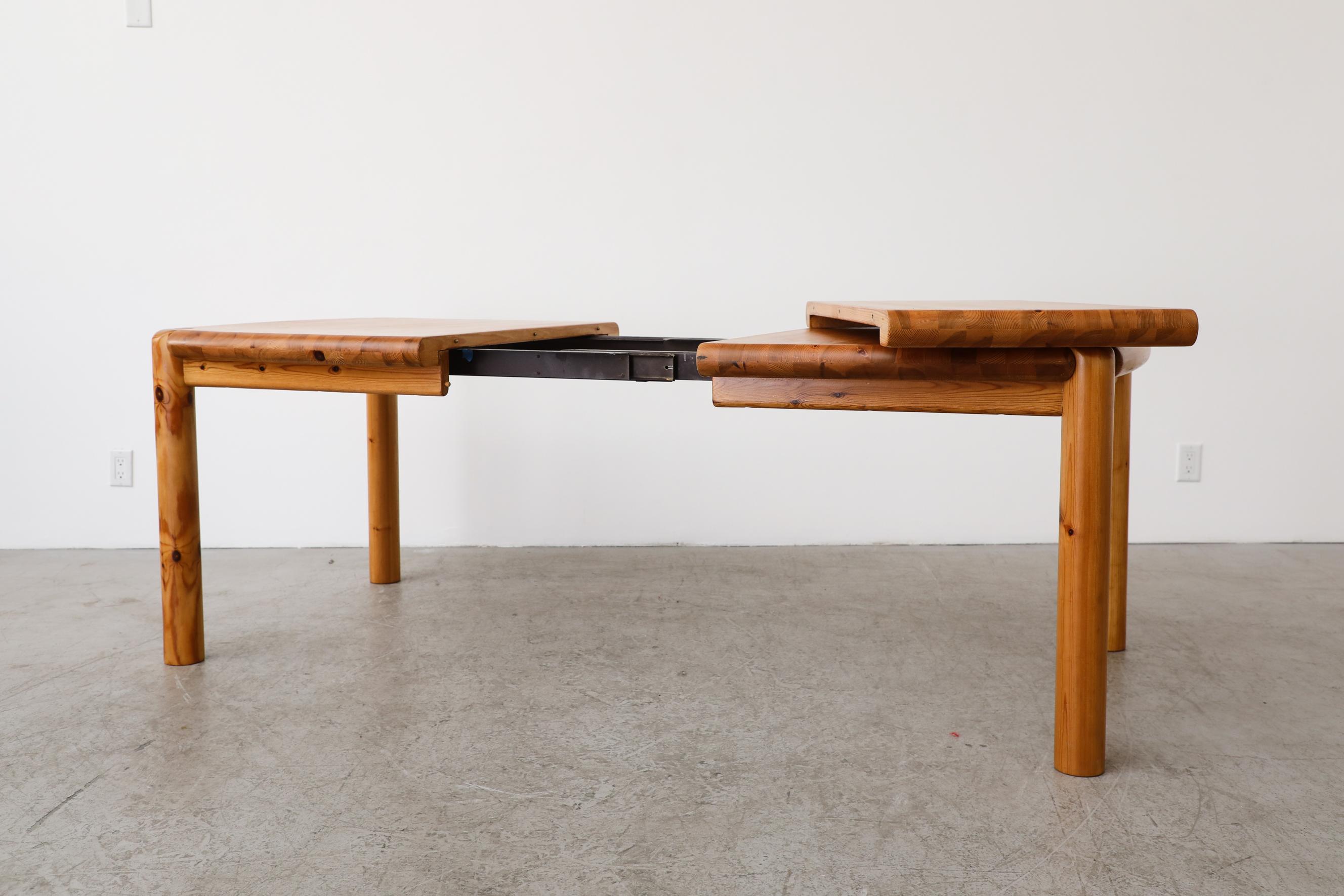 Rainer Daumiller Pine Dining Table with Leaf for Hirtshals Savvaerk In Good Condition For Sale In Los Angeles, CA