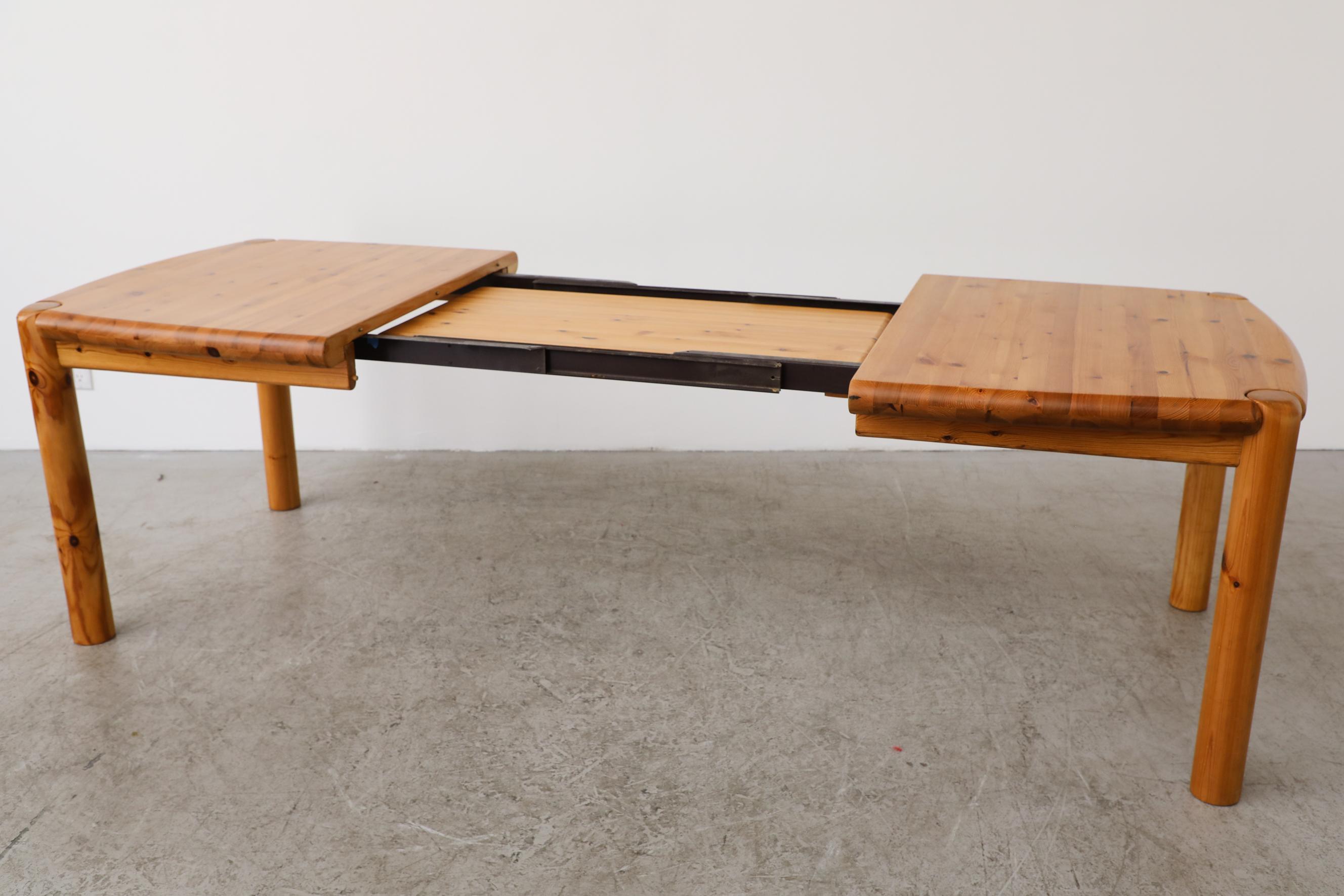 Late 20th Century Rainer Daumiller Pine Dining Table with Leaf for Hirtshals Savvaerk