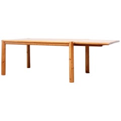 Rainer Daumiller Pine Dining Table with Single Leaf