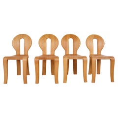 Rainer Daumiller pine wood dining chairs for Hirtshals Savvaerk - 1970s 