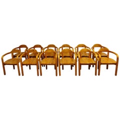 Rainer Daumiller Pine Wood Dining Chairs for Hirtshals Savvaerk Set of 6, 1980s