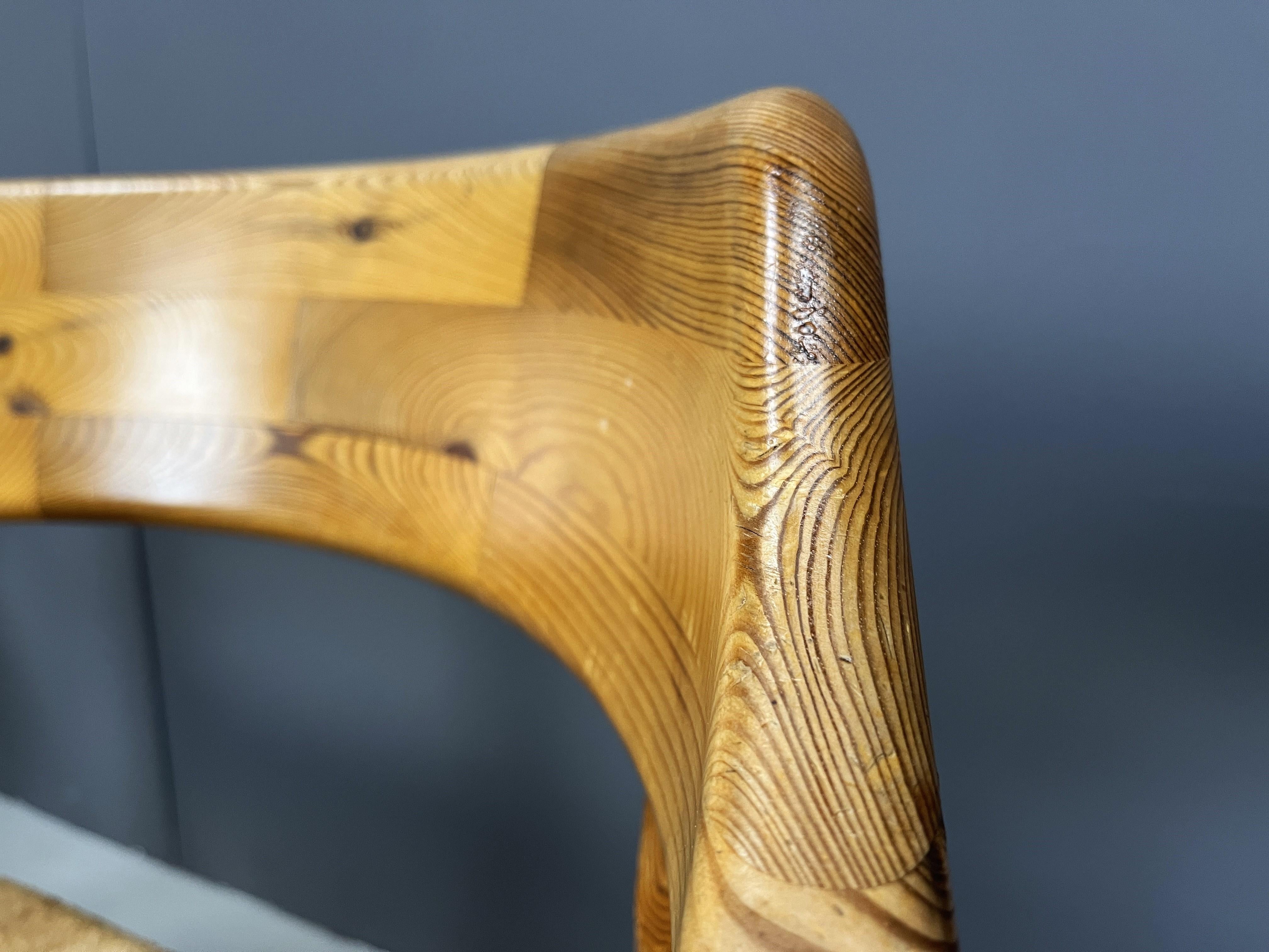 Danish Rainer Daumiller Pine Wood Dining Chairs for Hirtshals Savvaerk, Set of 4, 1970 For Sale