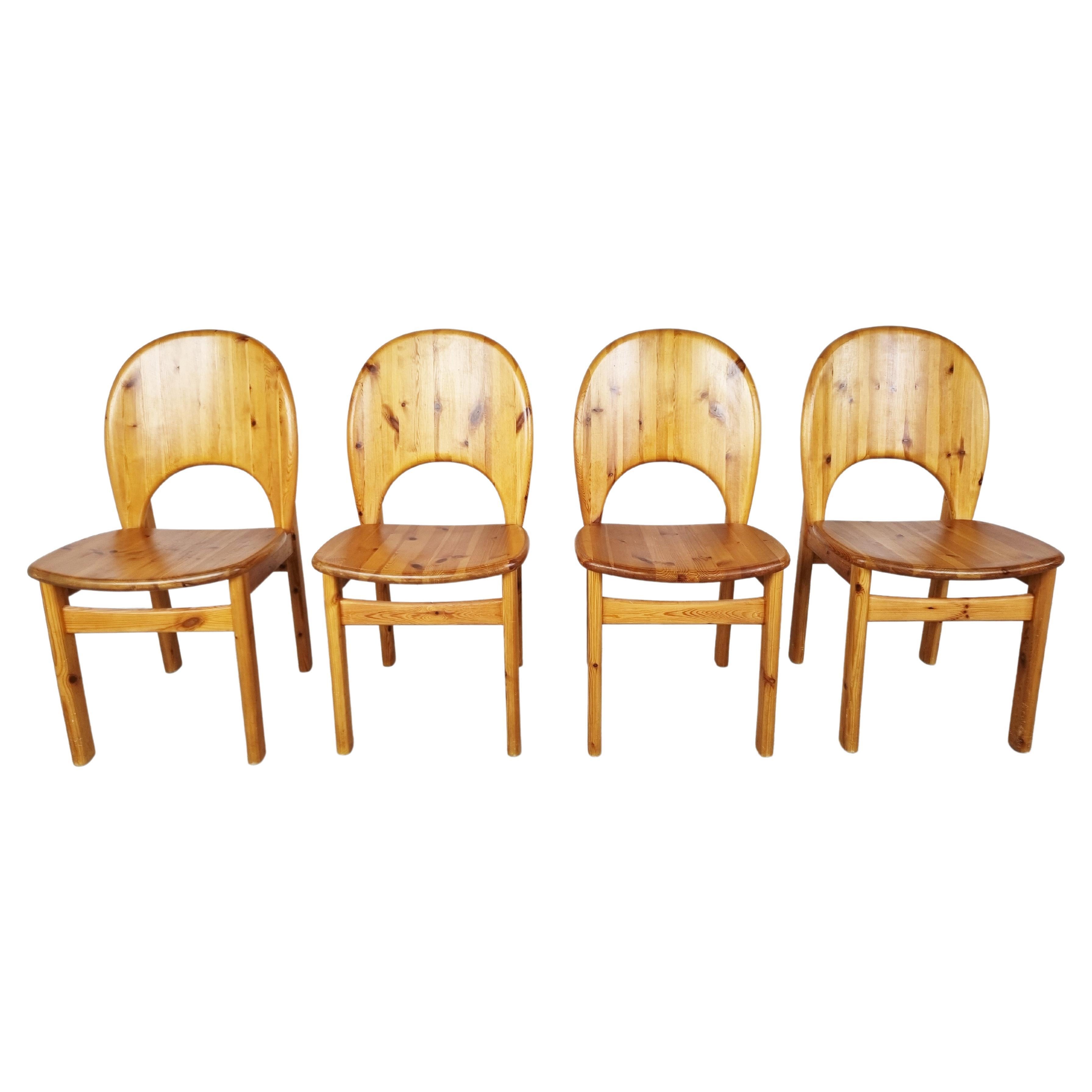 Rainer Daumiller Pine Wood Dining Chairs for Hirtshals Savvaerk - Set of 4 - 198