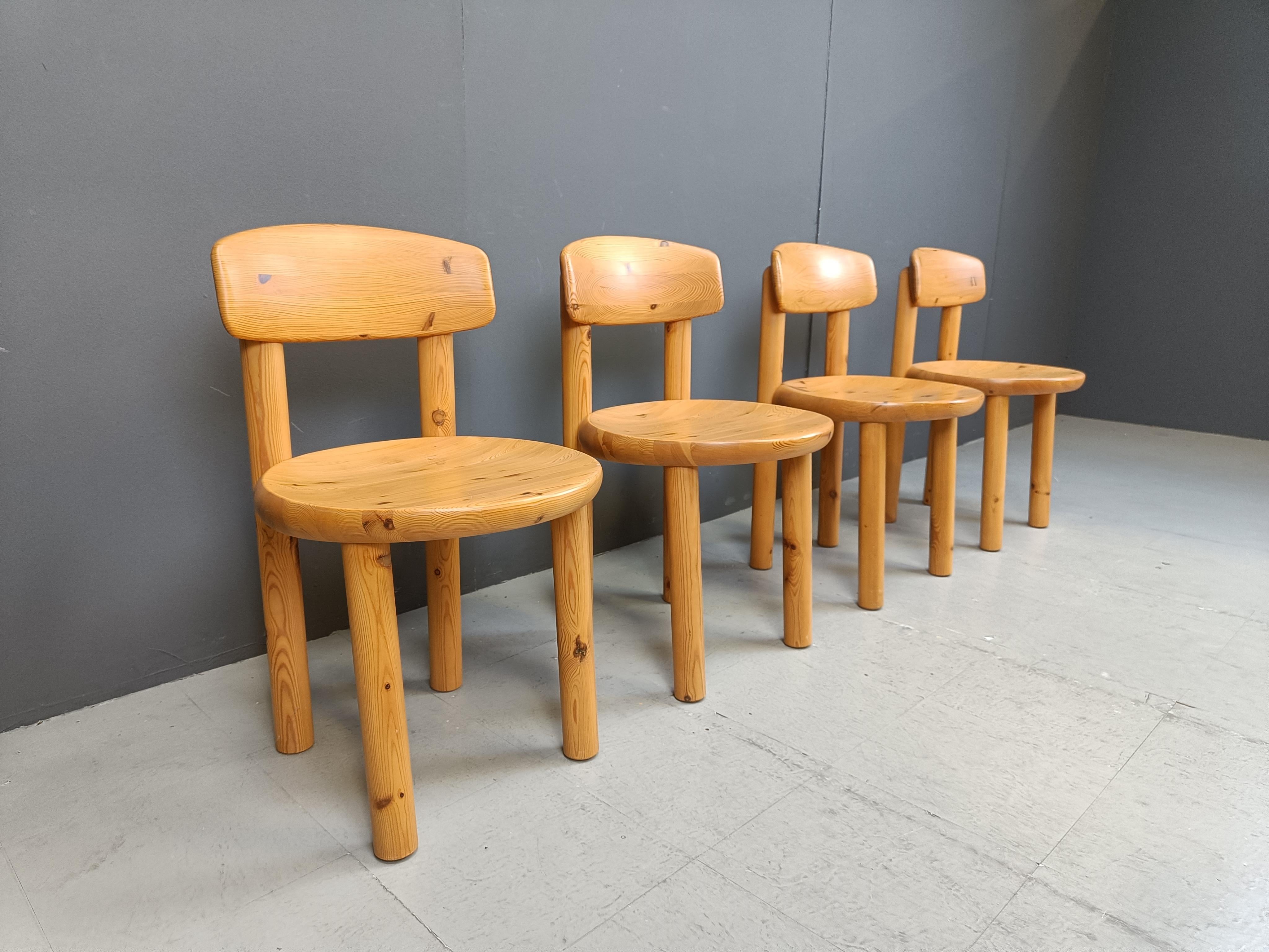 Rainer Daumiller pine wood dining chairs for Hirtshals Savvaerk - set of 4 4