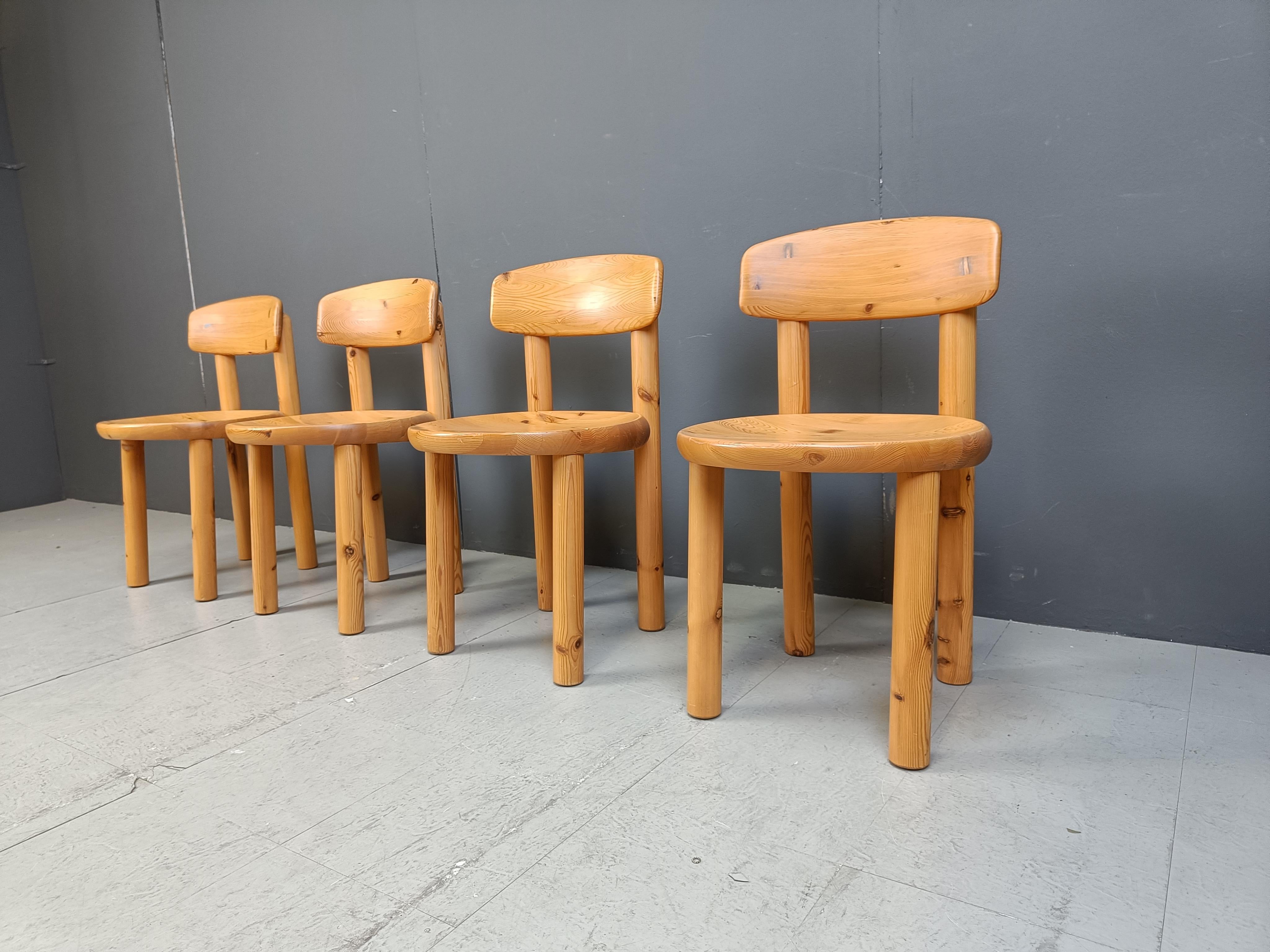 Rainer Daumiller pine wood dining chairs for Hirtshals Savvaerk - set of 4 5