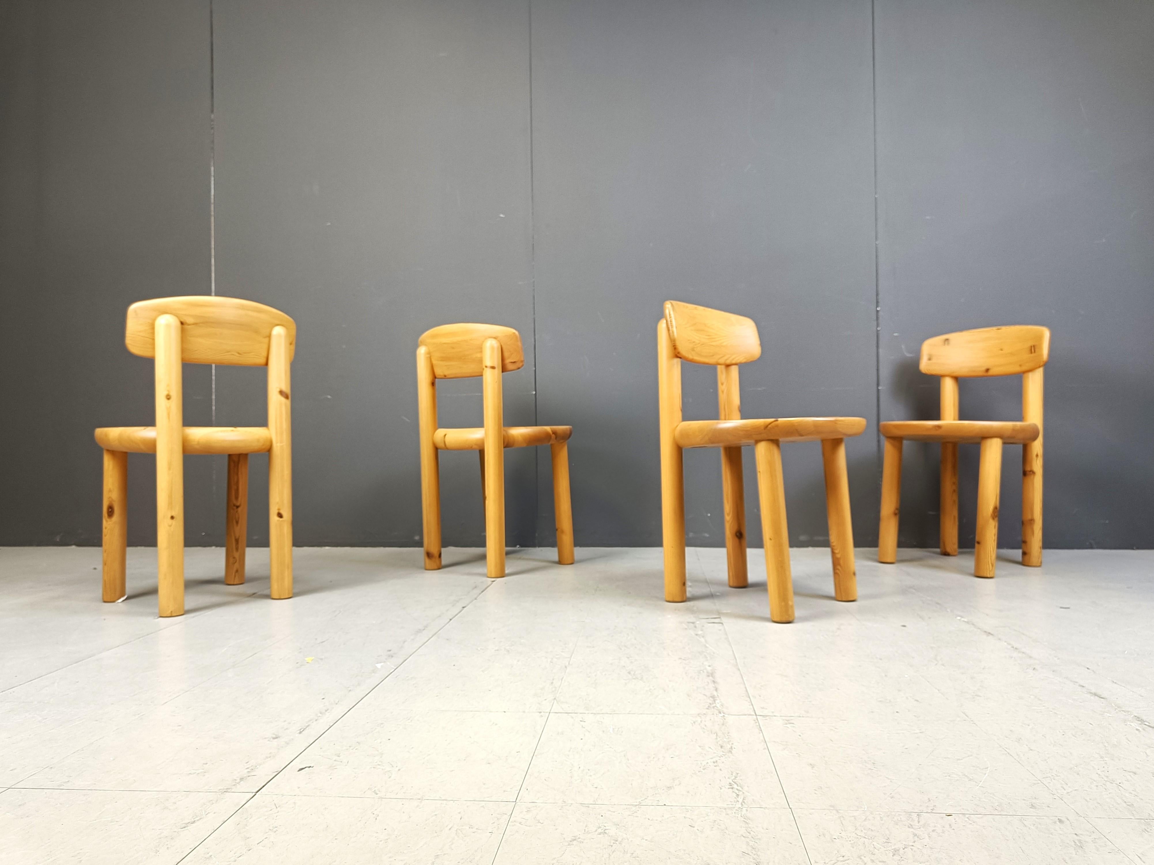 Rainer Daumiller pine wood dining chairs for Hirtshals Savvaerk - set of 4 6