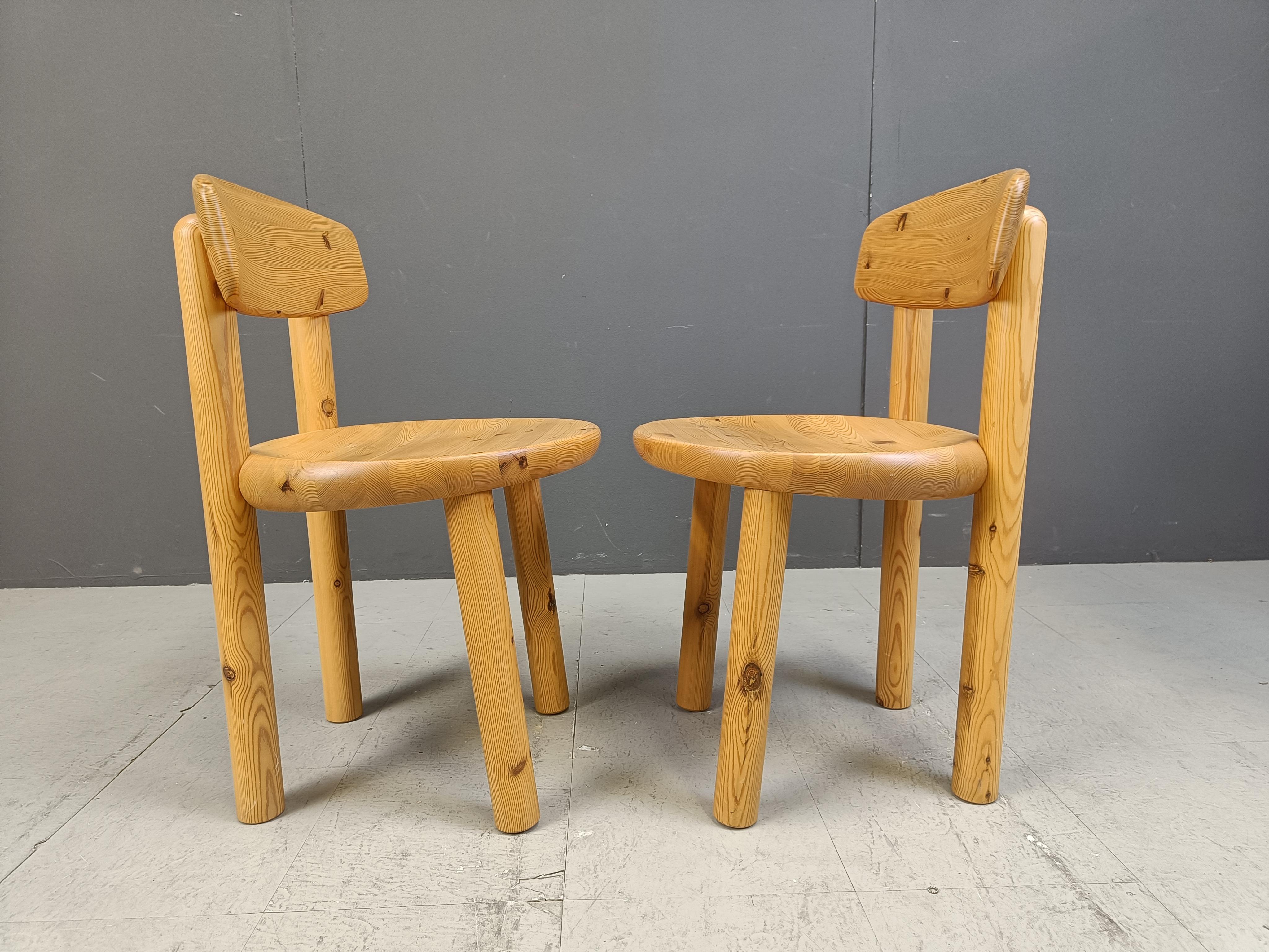 Scandinavian Modern Rainer Daumiller pine wood dining chairs for Hirtshals Savvaerk - set of 4