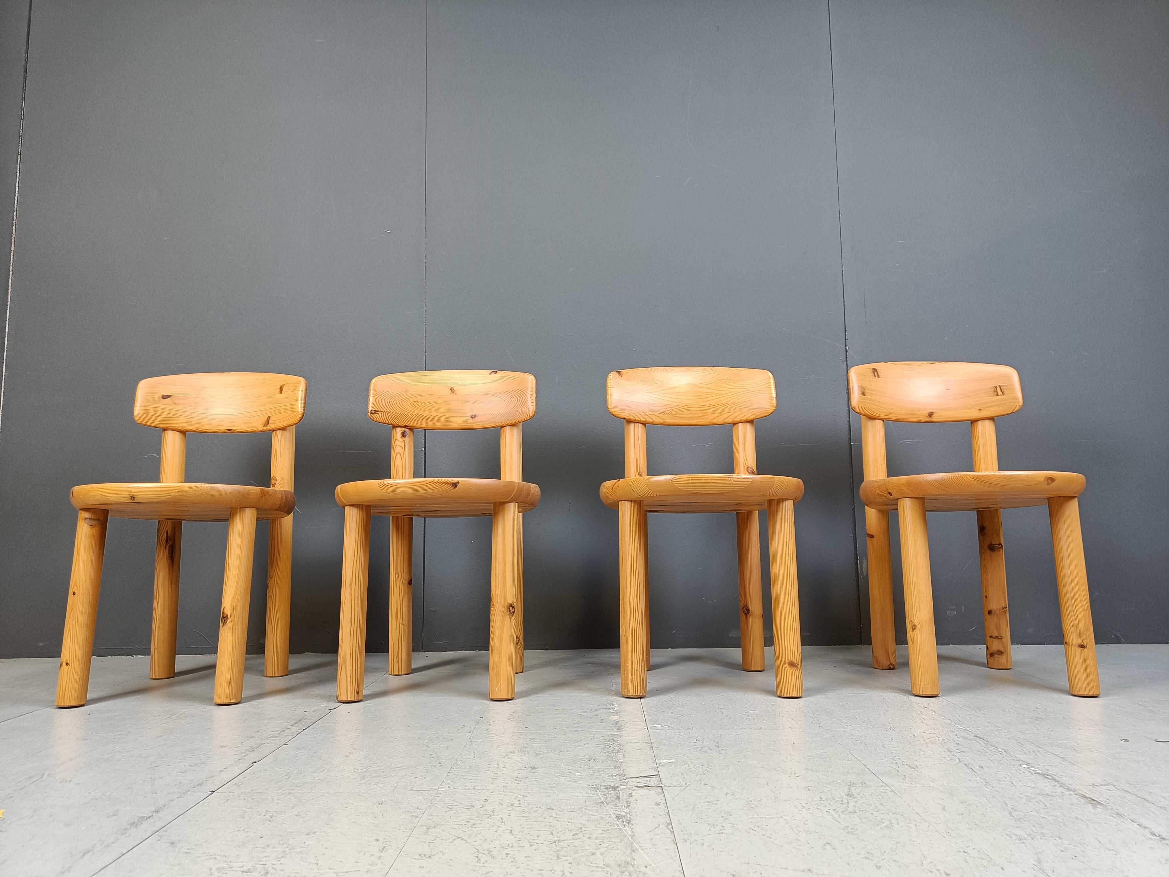Rainer Daumiller pine wood dining chairs for Hirtshals Savvaerk - set of 4 1
