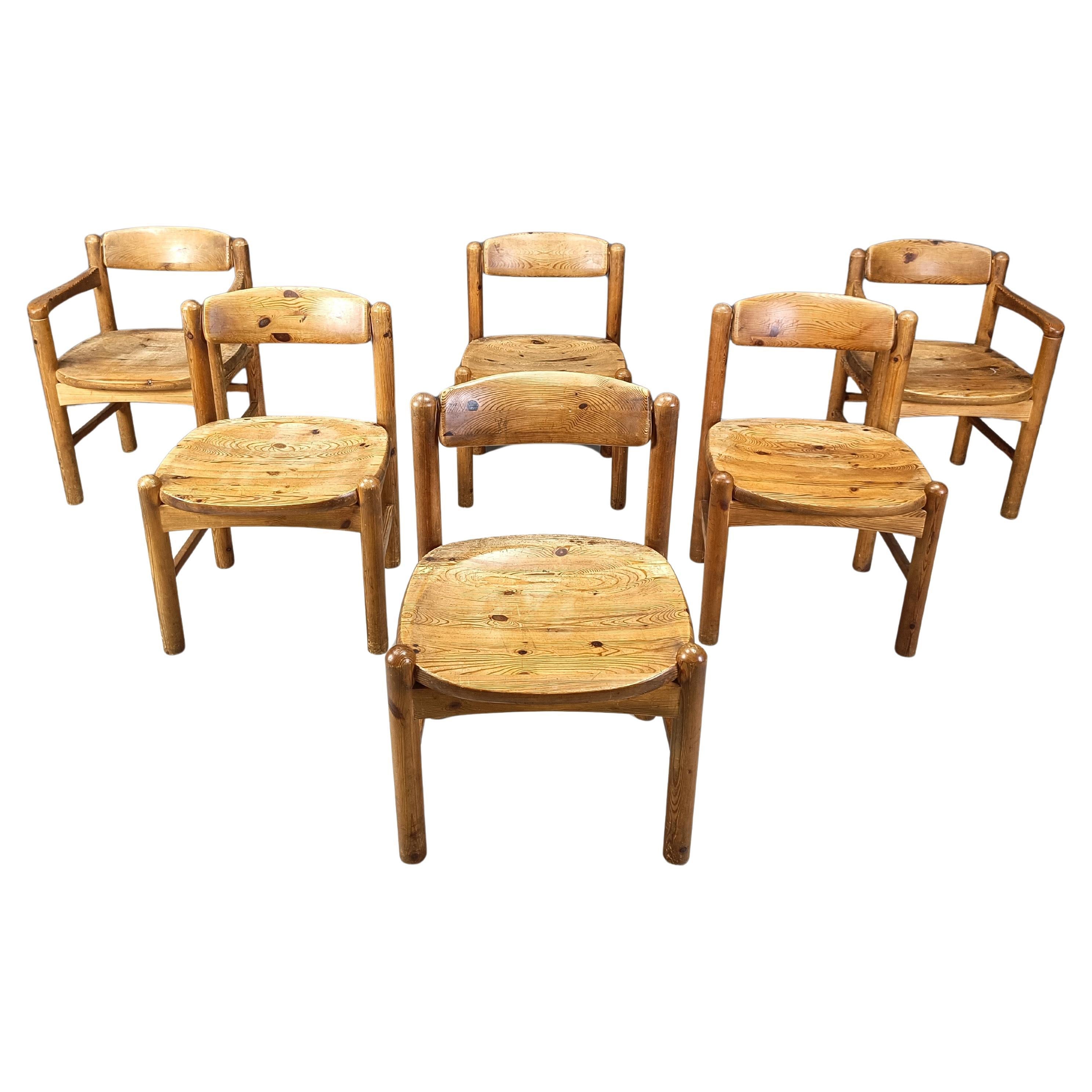 Rainer Daumiller pine wood dining chairs for Hirtshals Savvaerk - set of 6 - 197