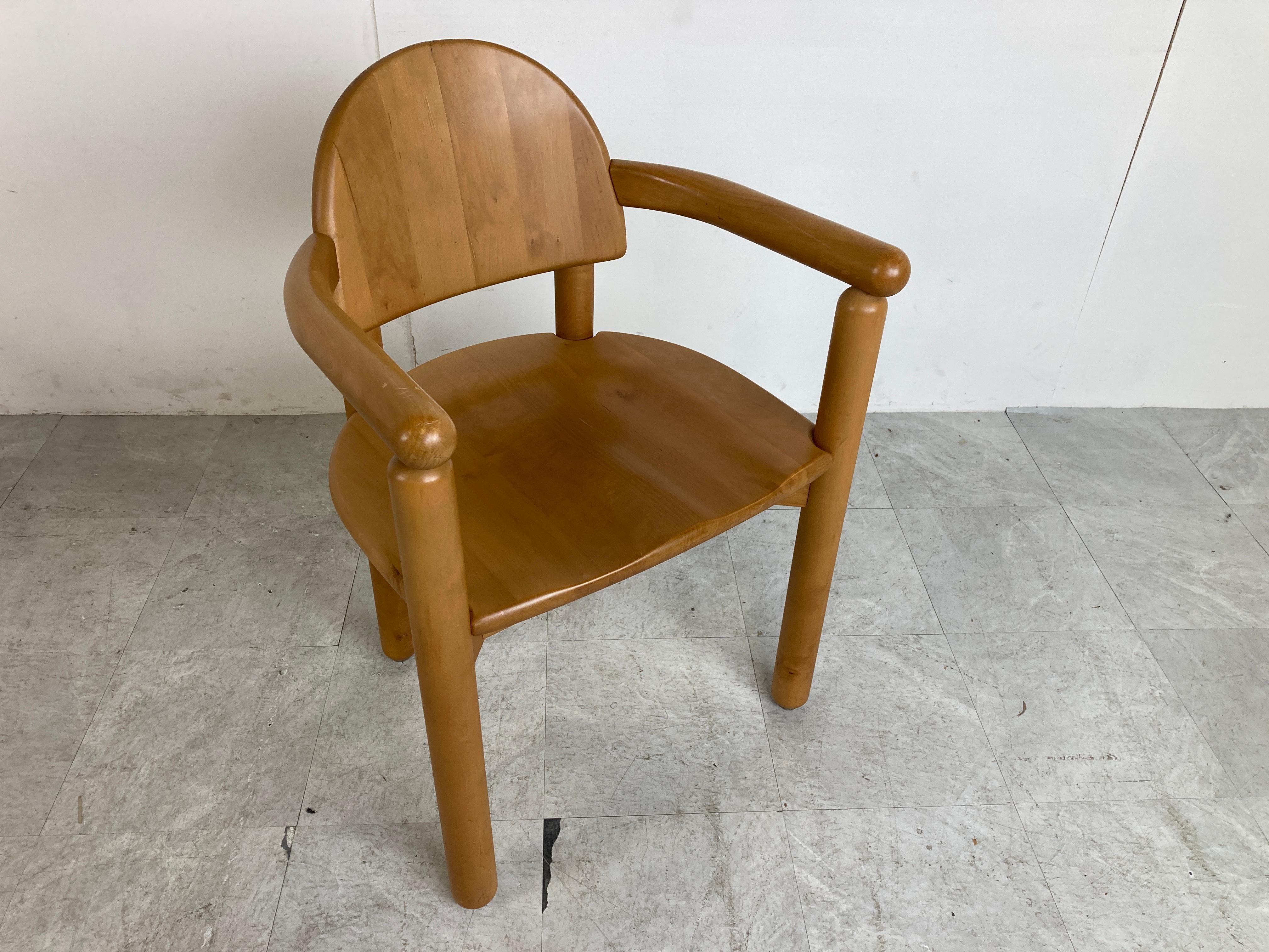 Rainer Daumiller Pine Wood Dining Chairs for Hirtshals Savvaerk Set of 6, 1980s 4