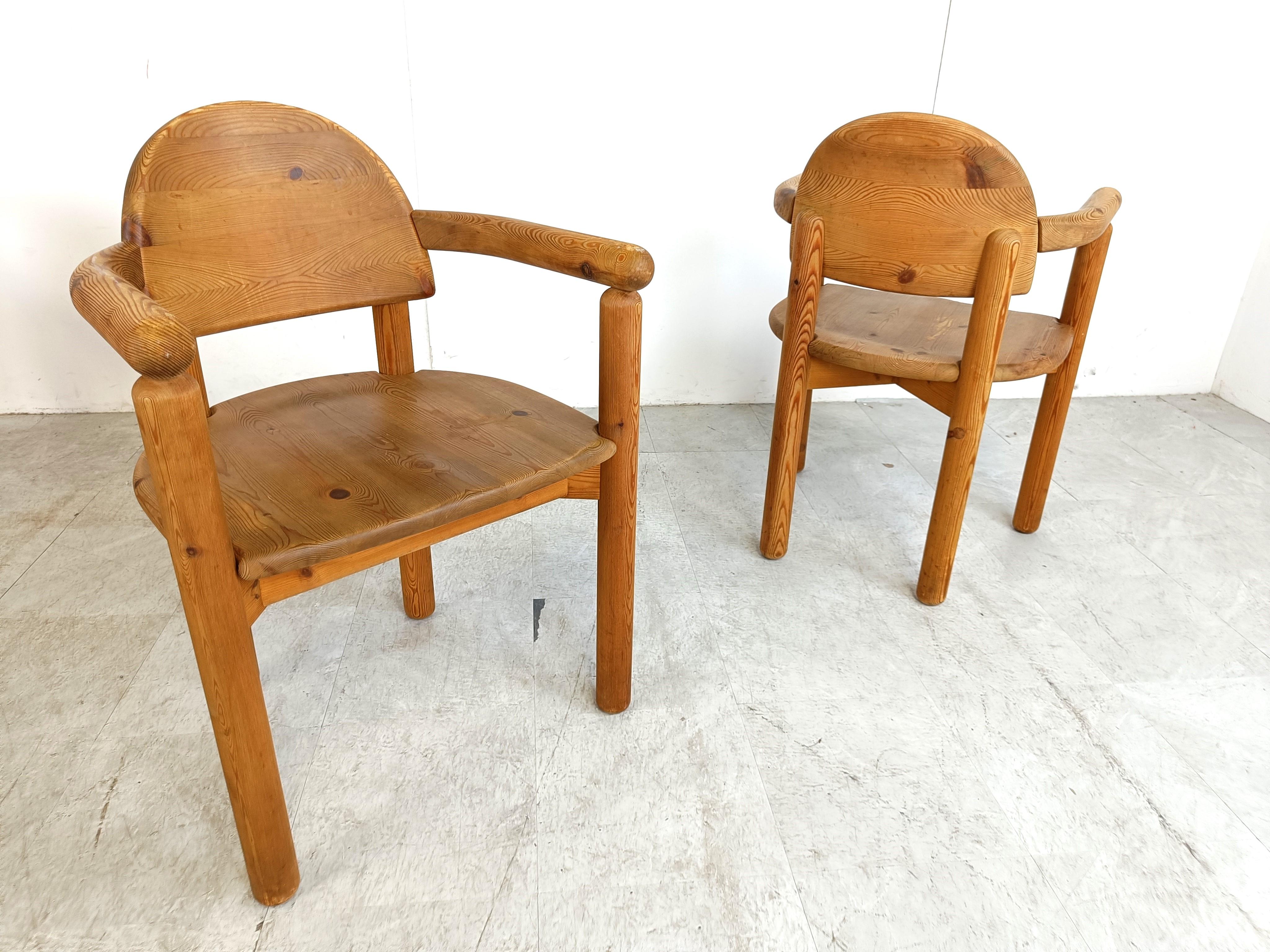 Rainer Daumiller pine wood dining chairs for Hirtshals Savvaerk set of 6, 1980s 3