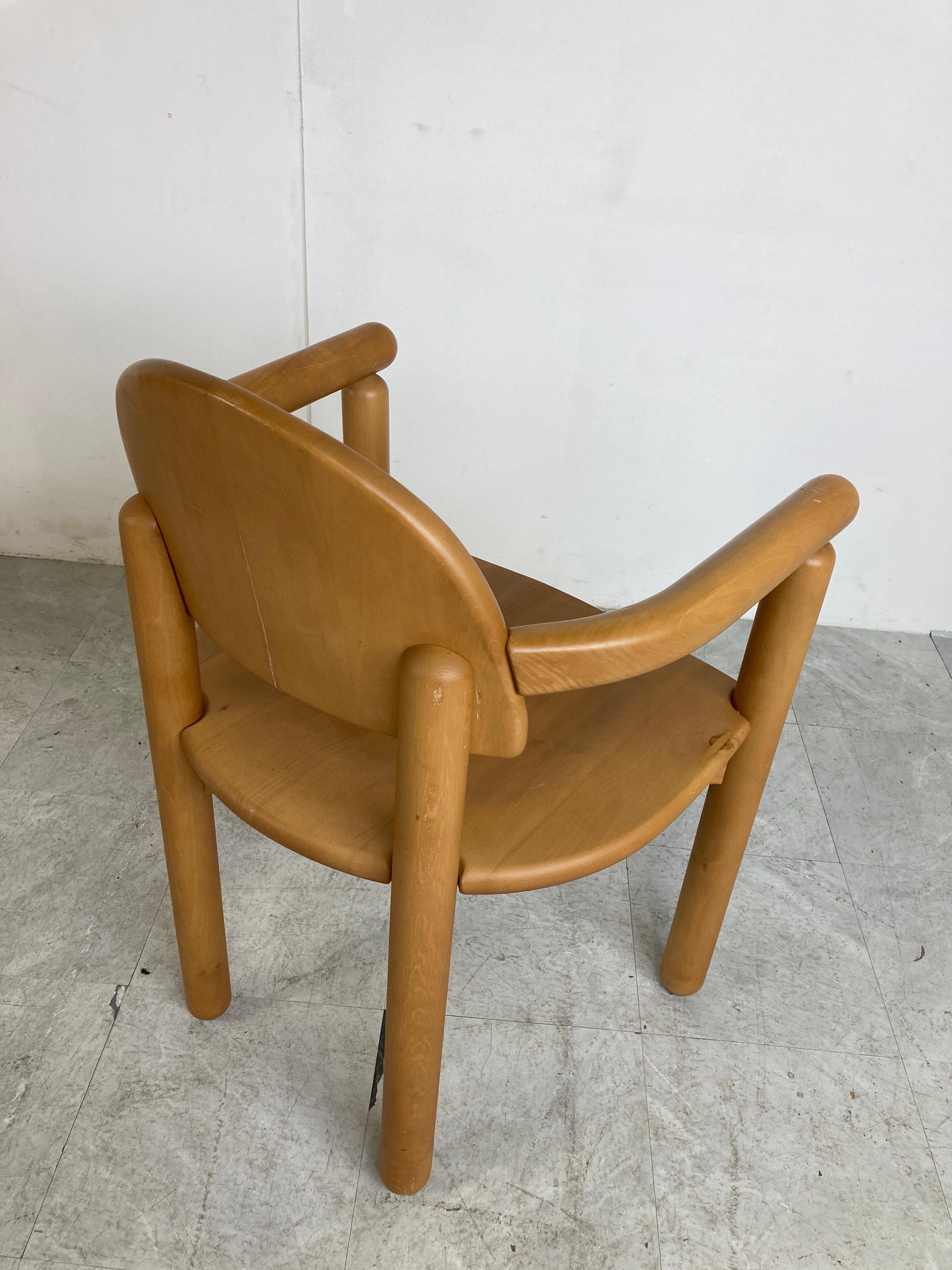 Rainer Daumiller Pine Wood Dining Chairs for Hirtshals Savvaerk Set of 6, 1980s 5
