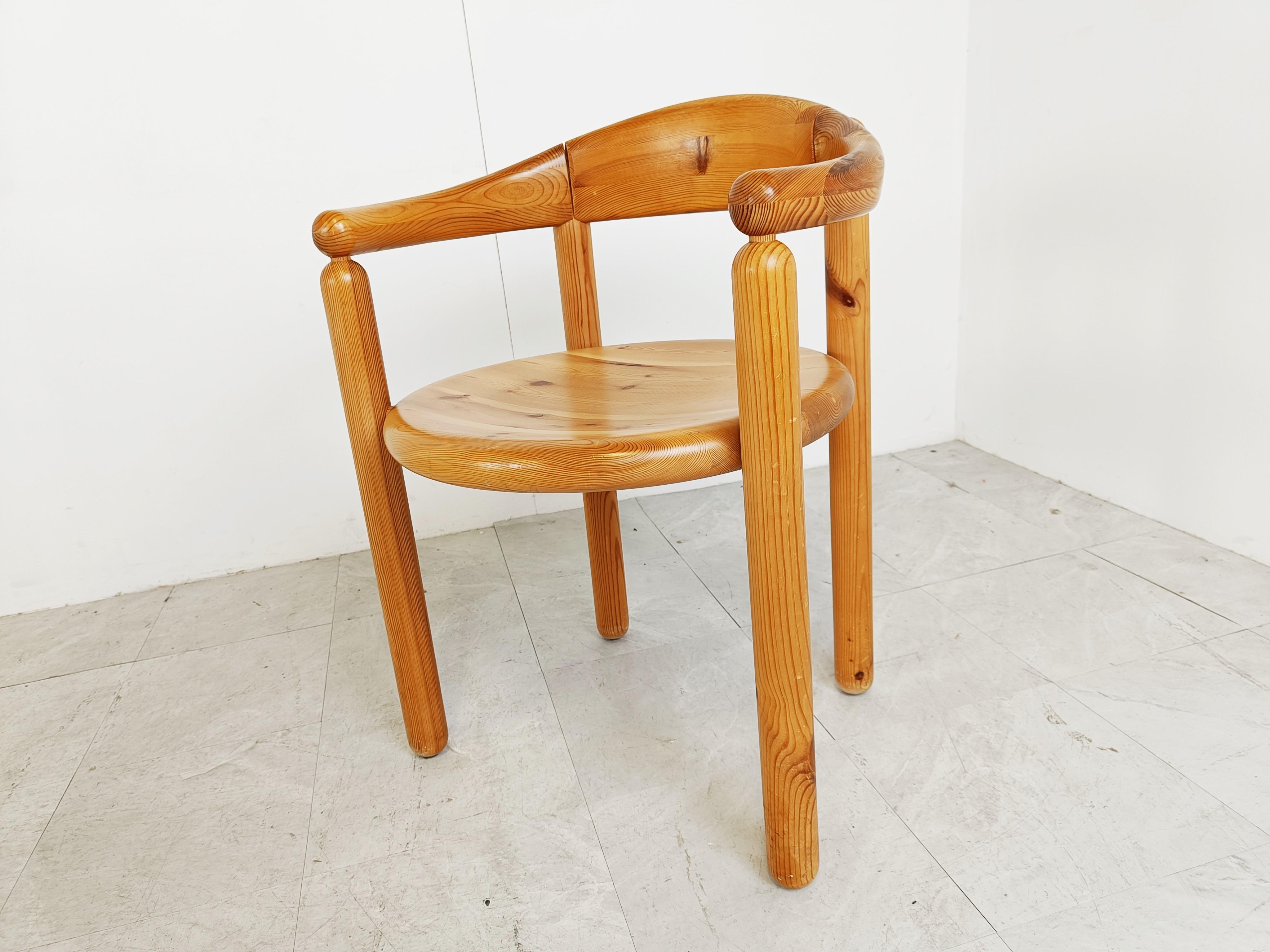 Rainer Daumiller Pine Wood Dining Chairs for Hirtshals Savvaerk Set of 6, 1980s 5
