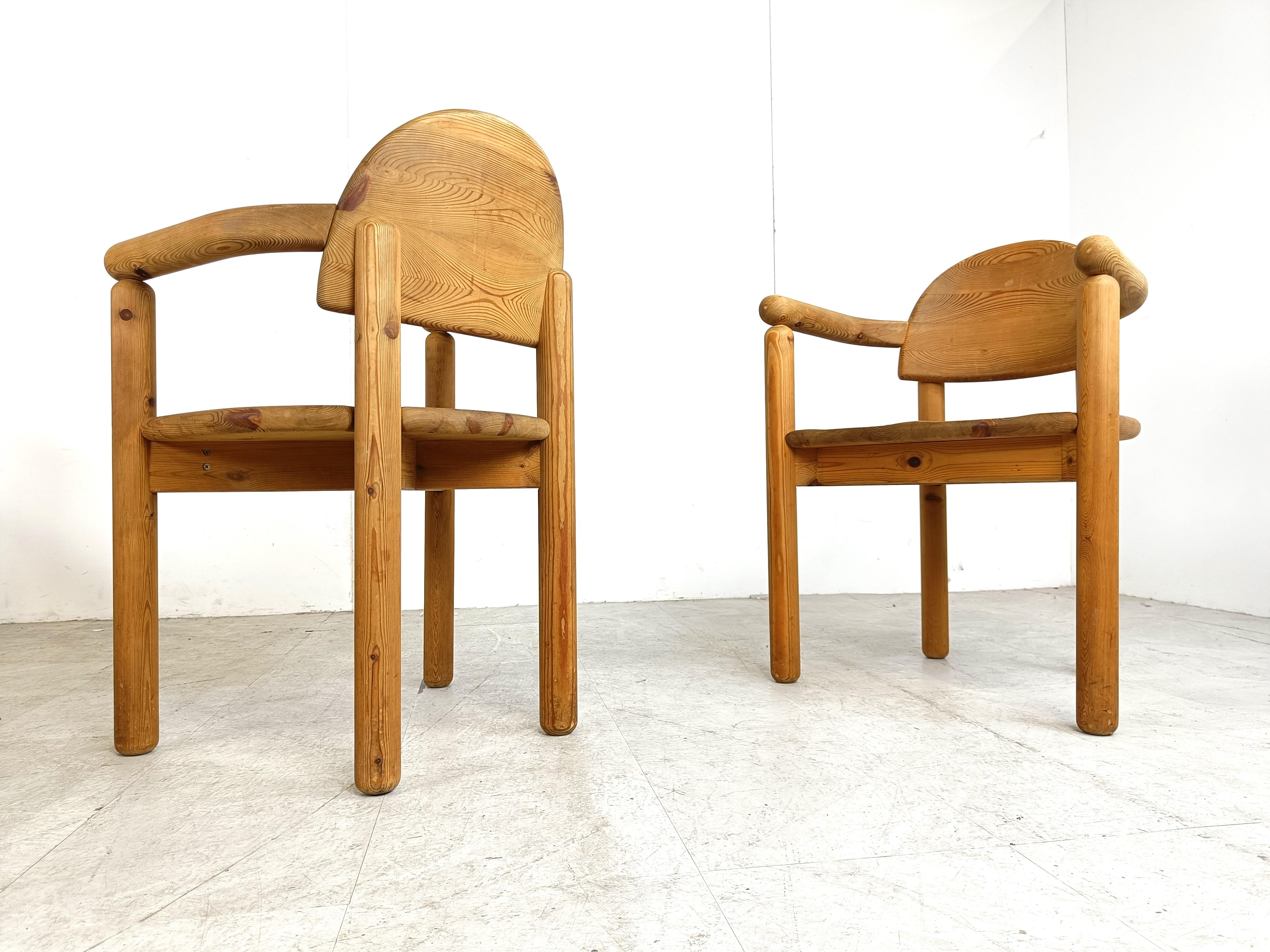 Rainer Daumiller pine wood dining chairs for Hirtshals Savvaerk set of 6, 1980s 5