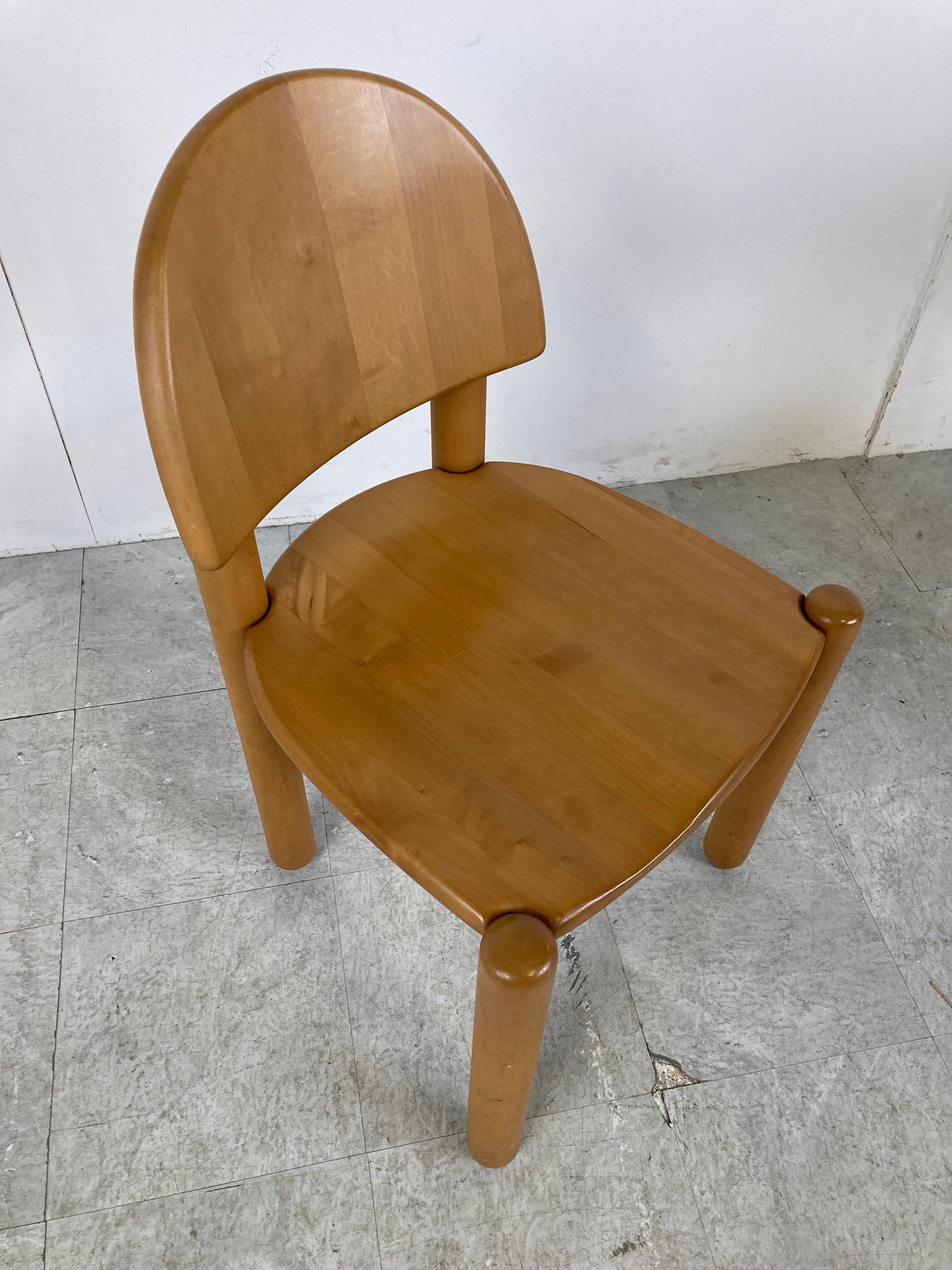 Rainer Daumiller Pine Wood Dining Chairs for Hirtshals Savvaerk Set of 6, 1980s 7