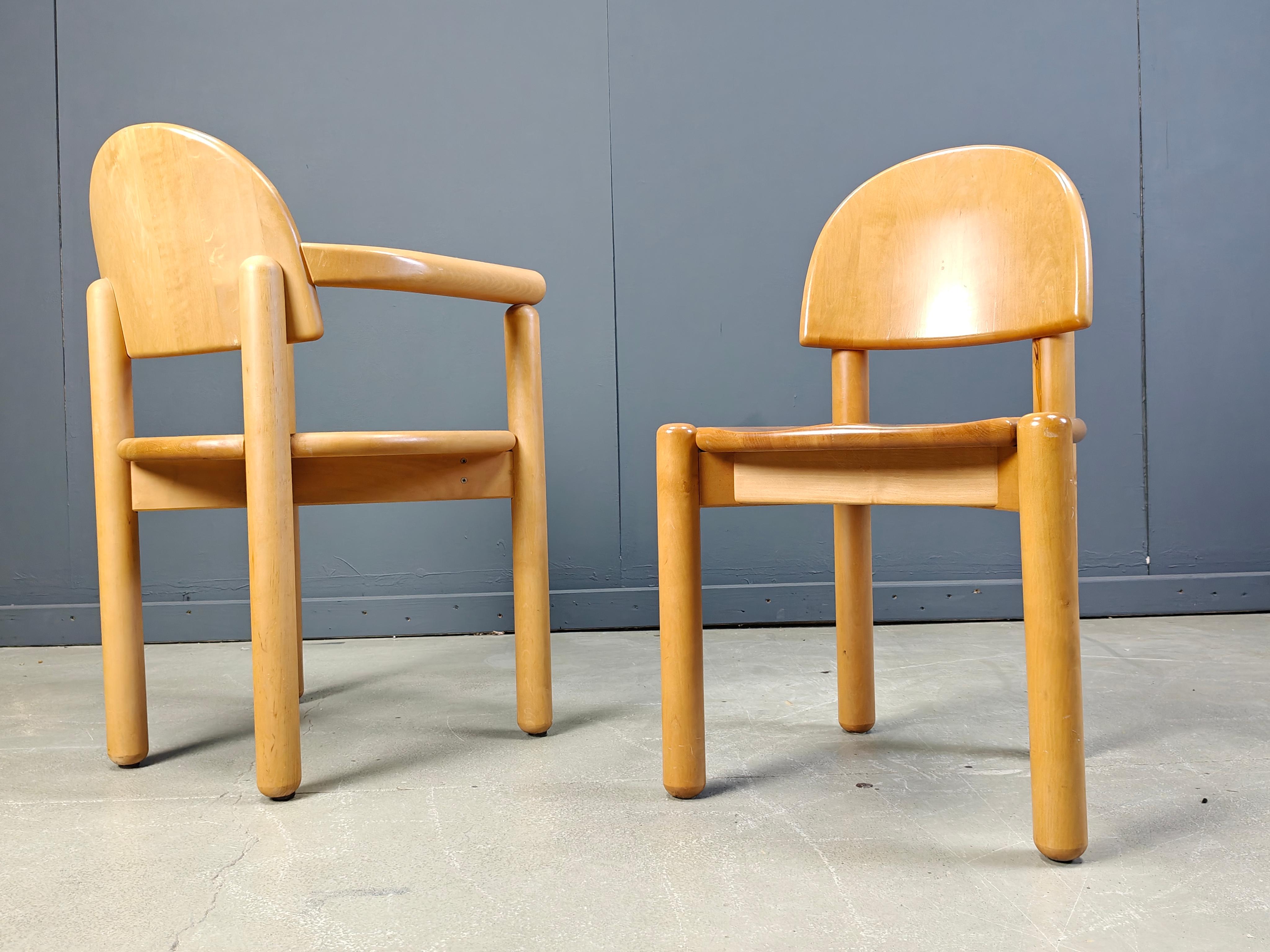 Danese Set di 6 sedie da pranzo in legno di pino di Rainer Daumiller per Hirtshals Savvaerk, anni '80 in vendita