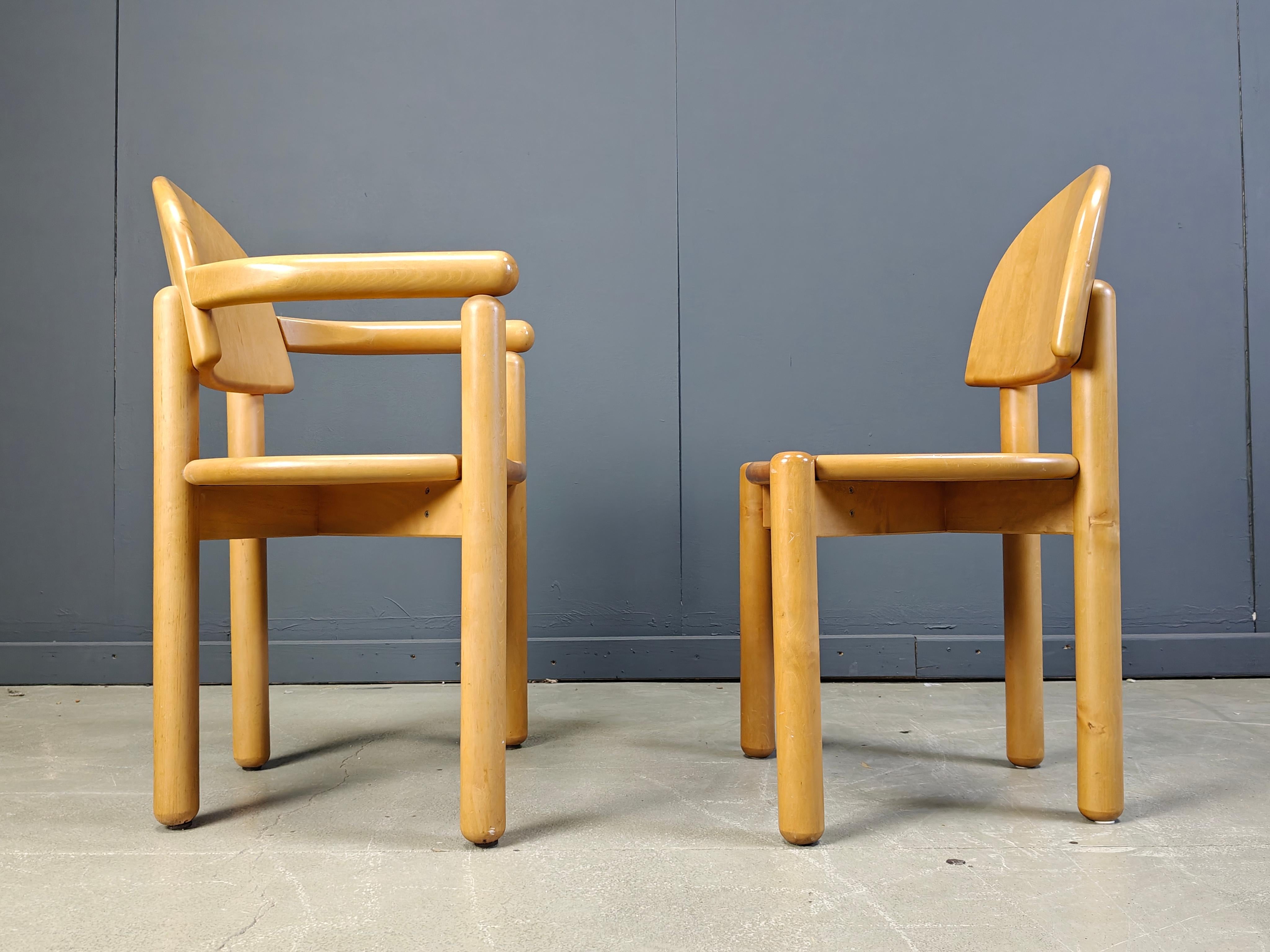Set di 6 sedie da pranzo in legno di pino di Rainer Daumiller per Hirtshals Savvaerk, anni '80 In condizioni buone in vendita a Leuven, Vlaams Gewest