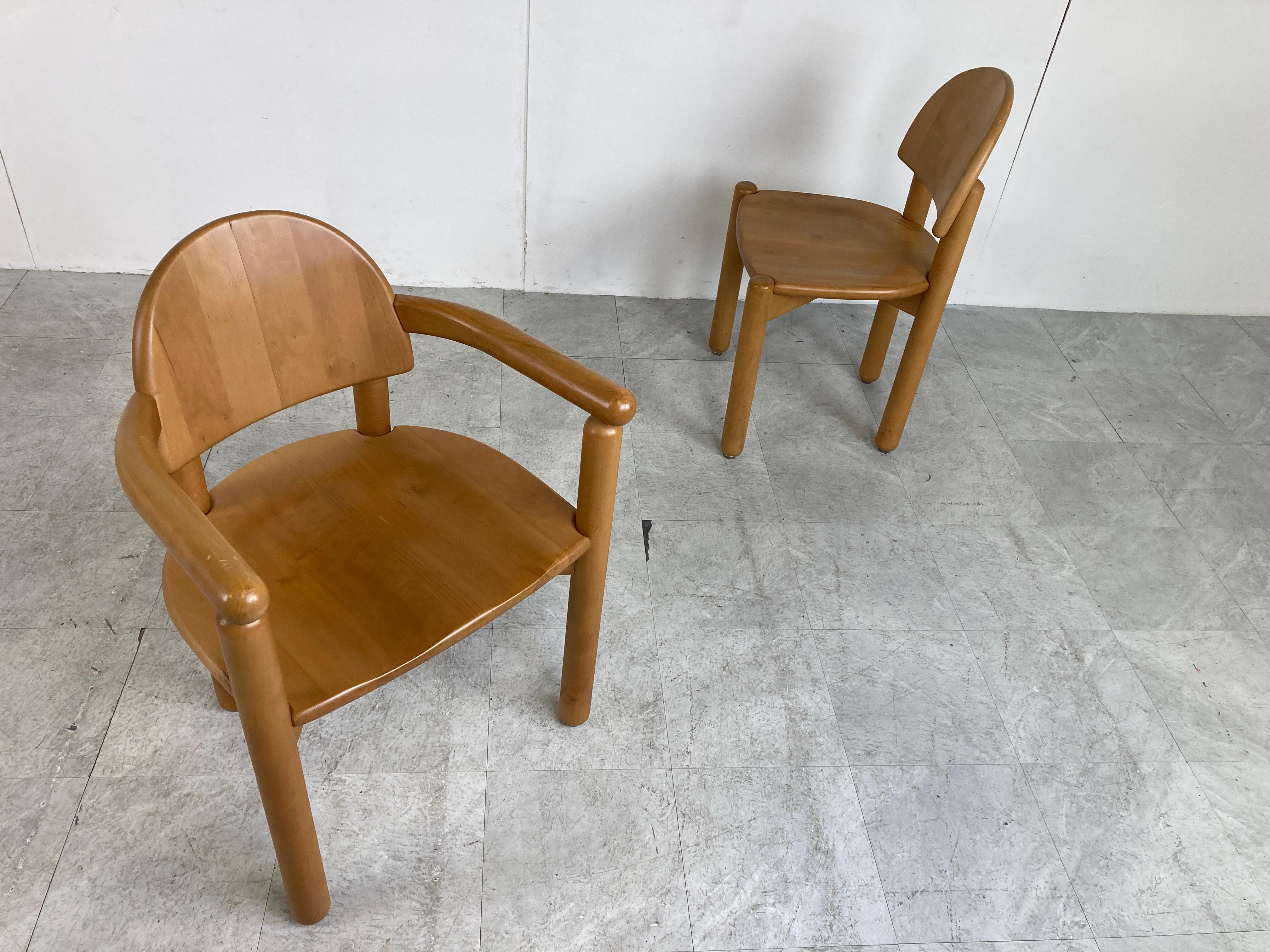 Rainer Daumiller Pine Wood Dining Chairs for Hirtshals Savvaerk Set of 6, 1980s 1
