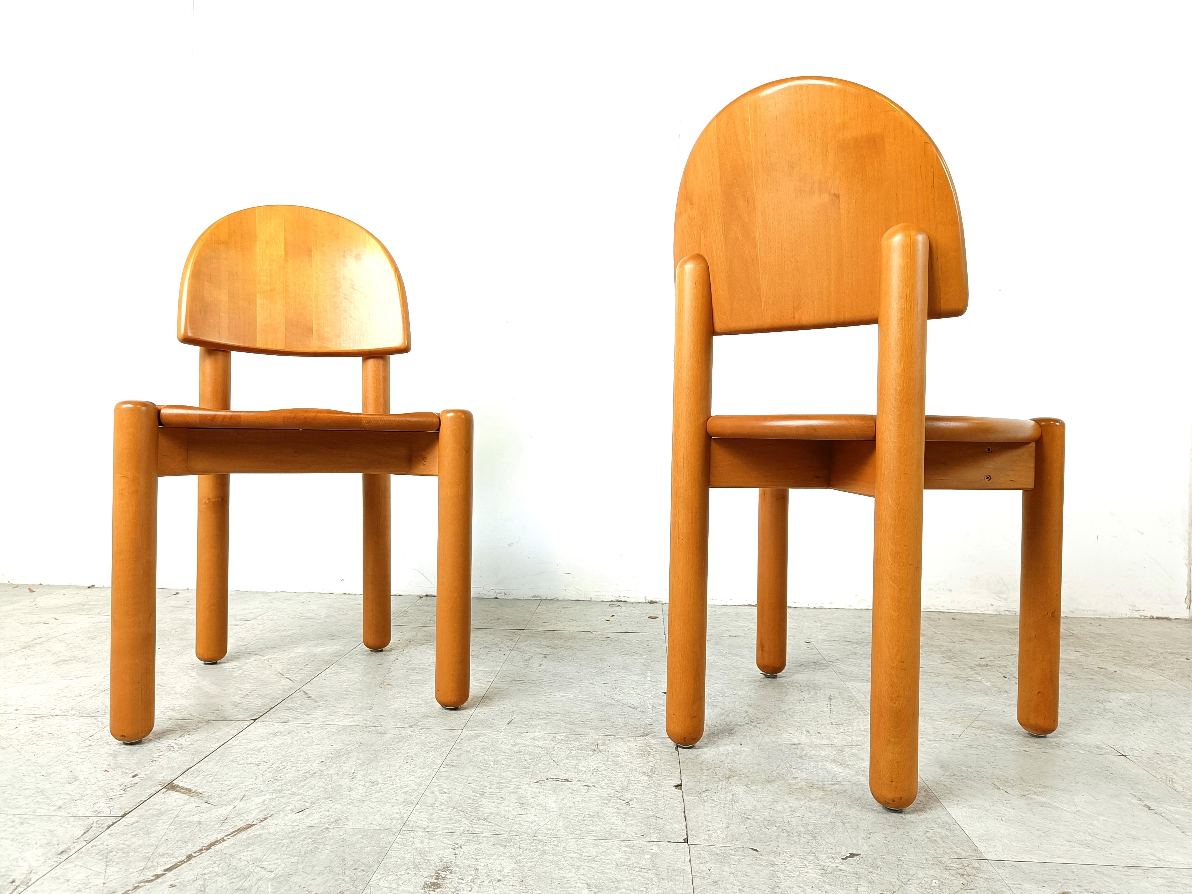 Rainer Daumiller pine wood dining chairs for Hirtshals Savvaerk set of 6, 1980s 1