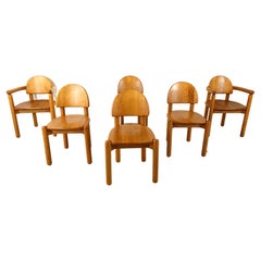 Rainer Daumiller pine wood dining chairs for Hirtshals Savvaerk set of 6, 1980s