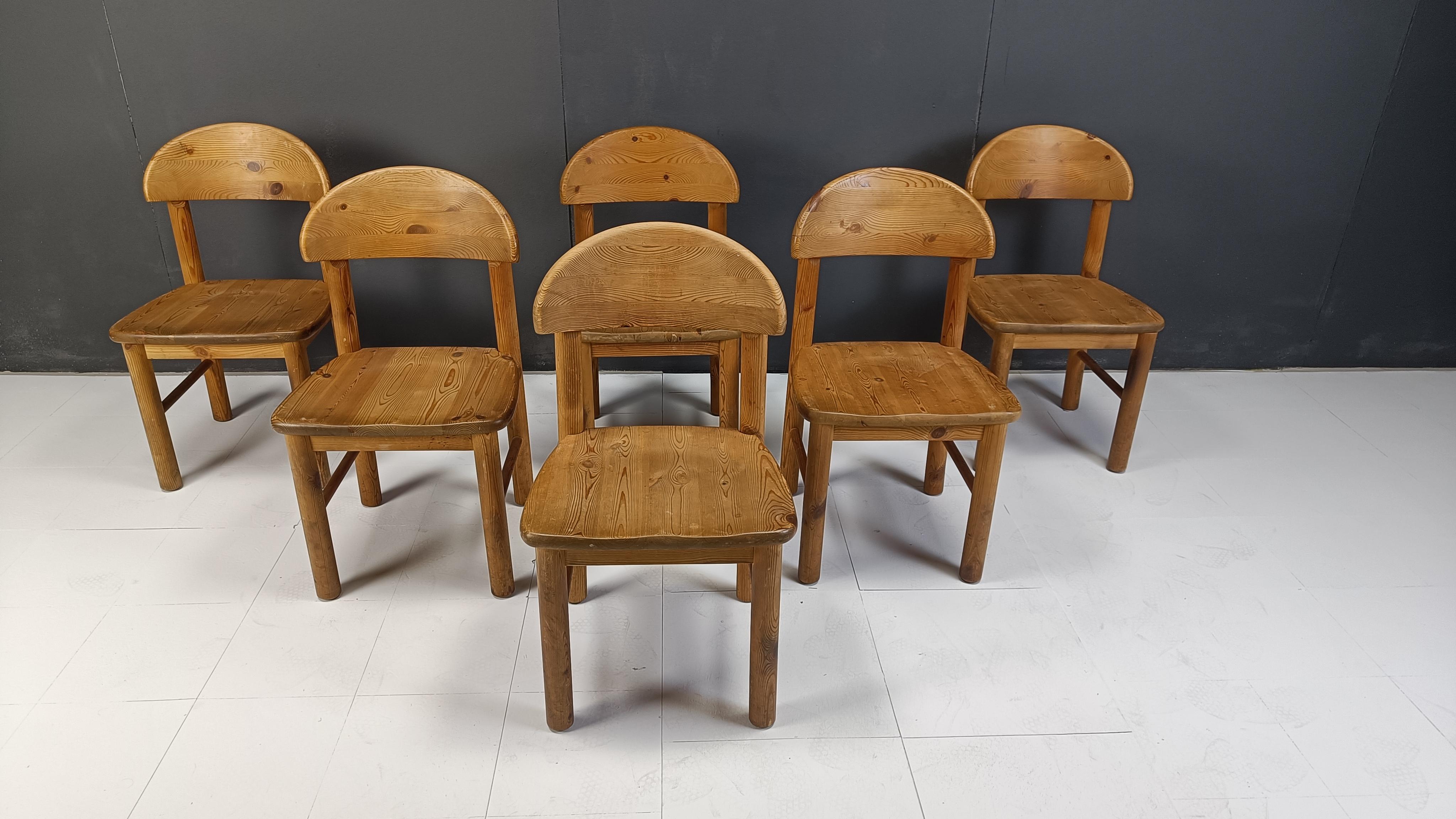 Scandinavian Modern Rainer Daumiller pine wood dining chairs for Hirtshals Savvaerk - set of 6