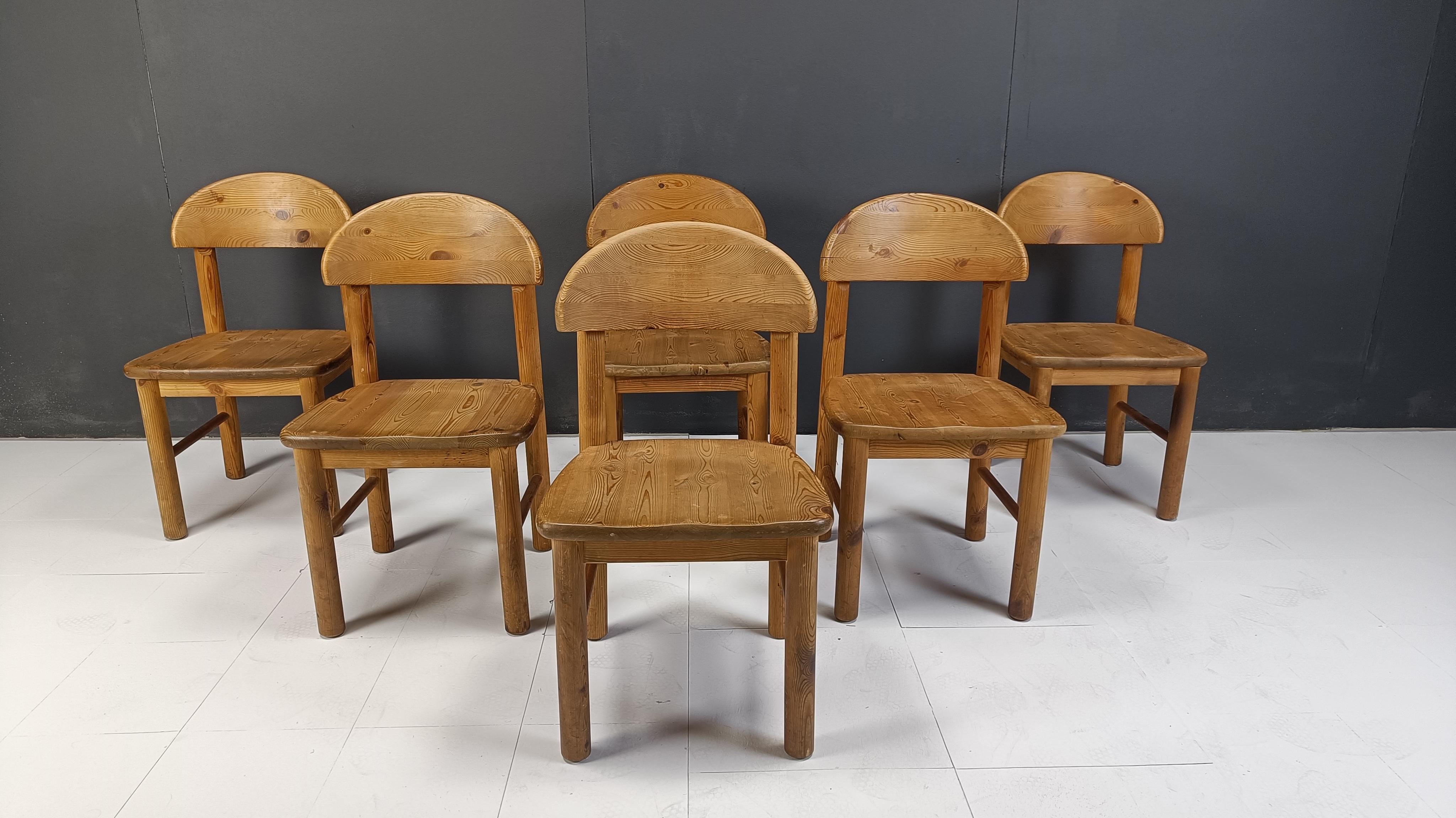 Danish Rainer Daumiller pine wood dining chairs for Hirtshals Savvaerk - set of 6