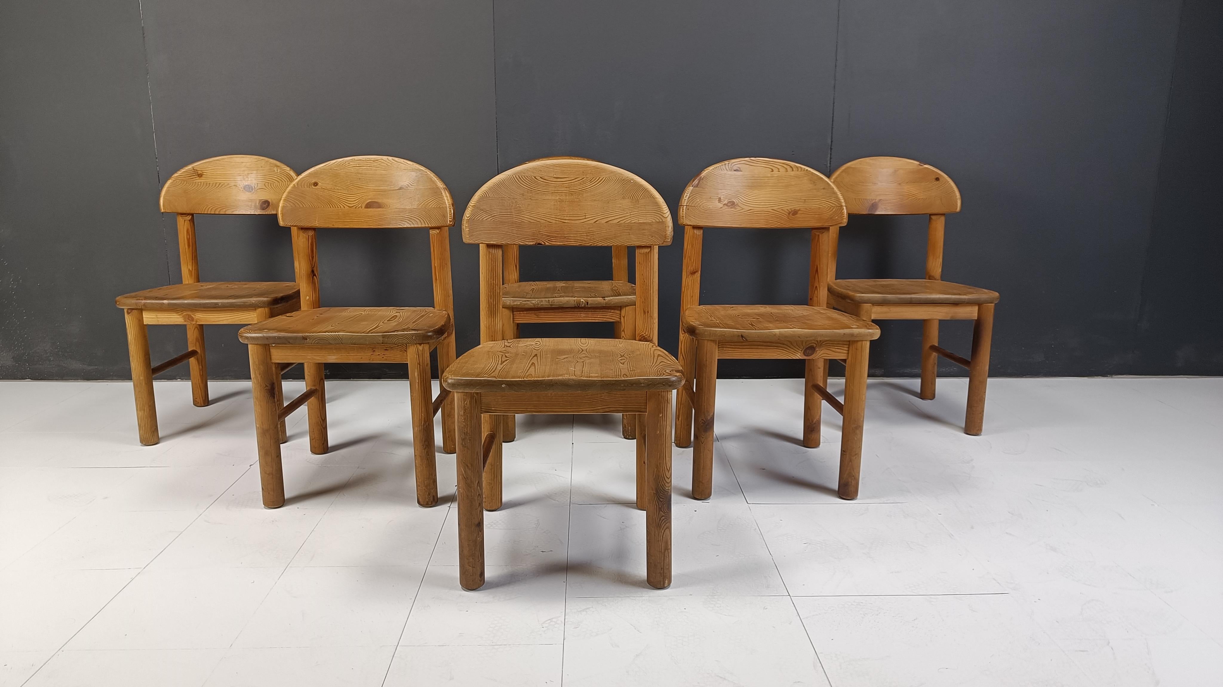 Rainer Daumiller pine wood dining chairs for Hirtshals Savvaerk - set of 6 In Good Condition In Leuven, Vlaams Gewest