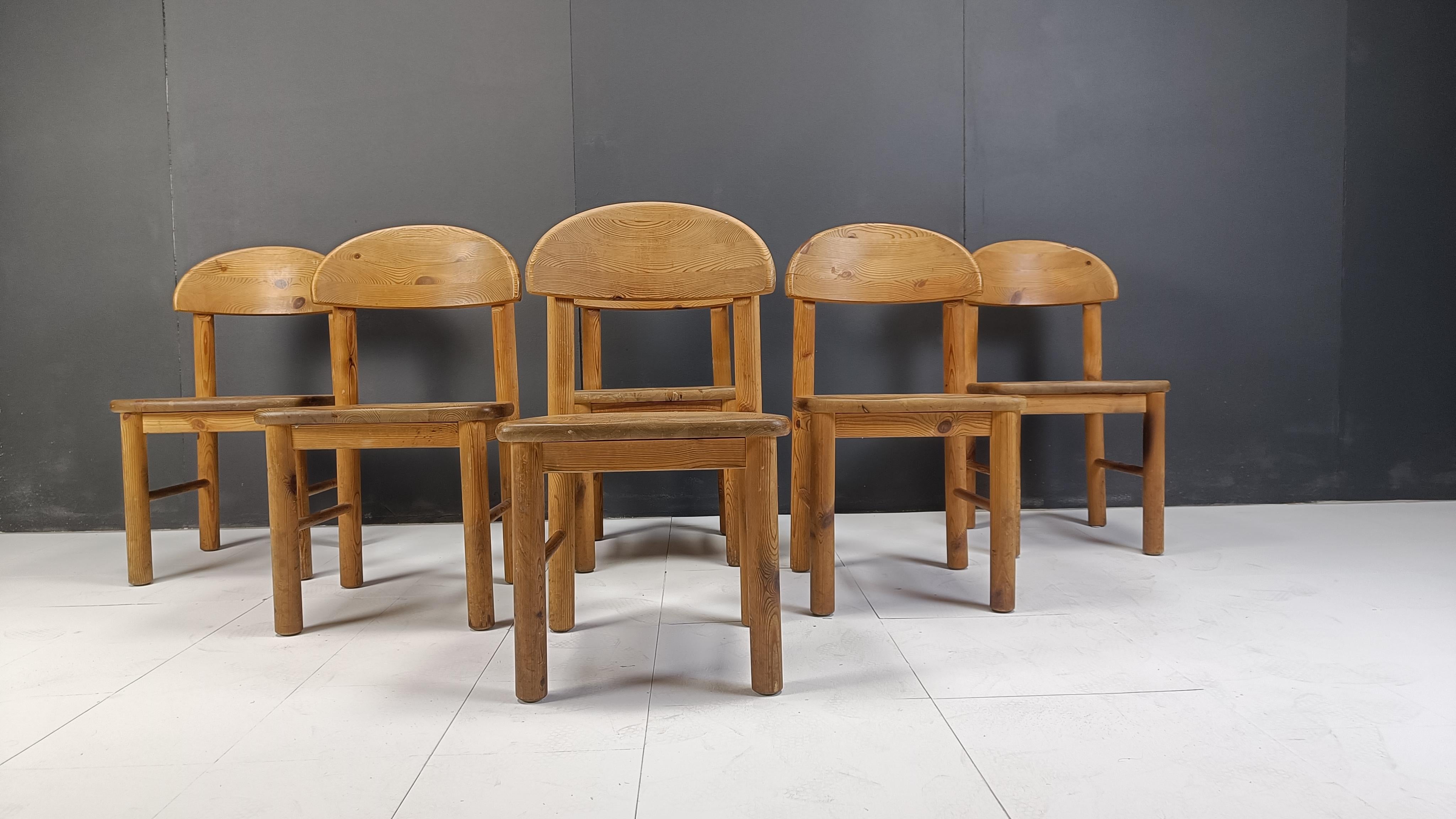 Late 20th Century Rainer Daumiller pine wood dining chairs for Hirtshals Savvaerk - set of 6