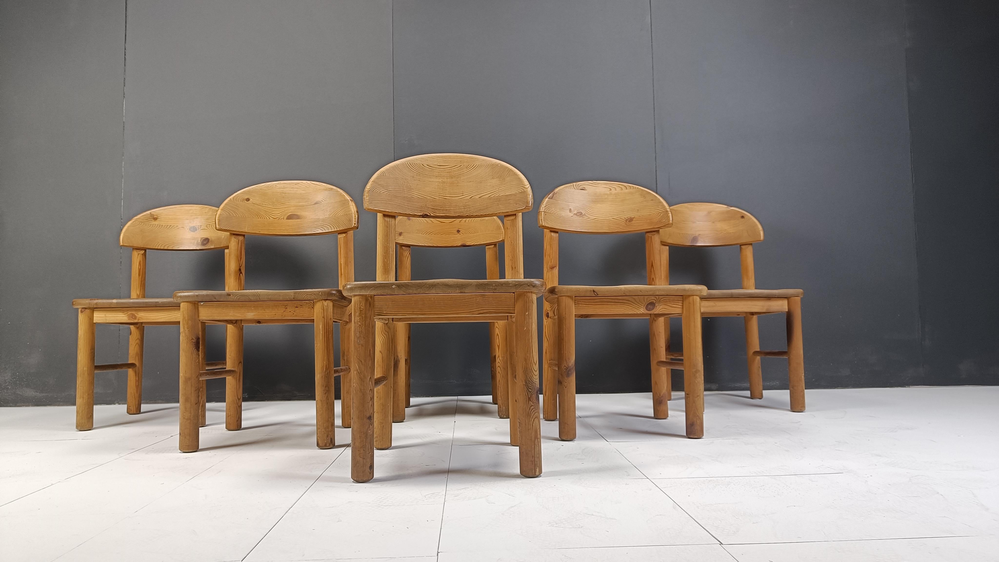 Pine Rainer Daumiller pine wood dining chairs for Hirtshals Savvaerk - set of 6