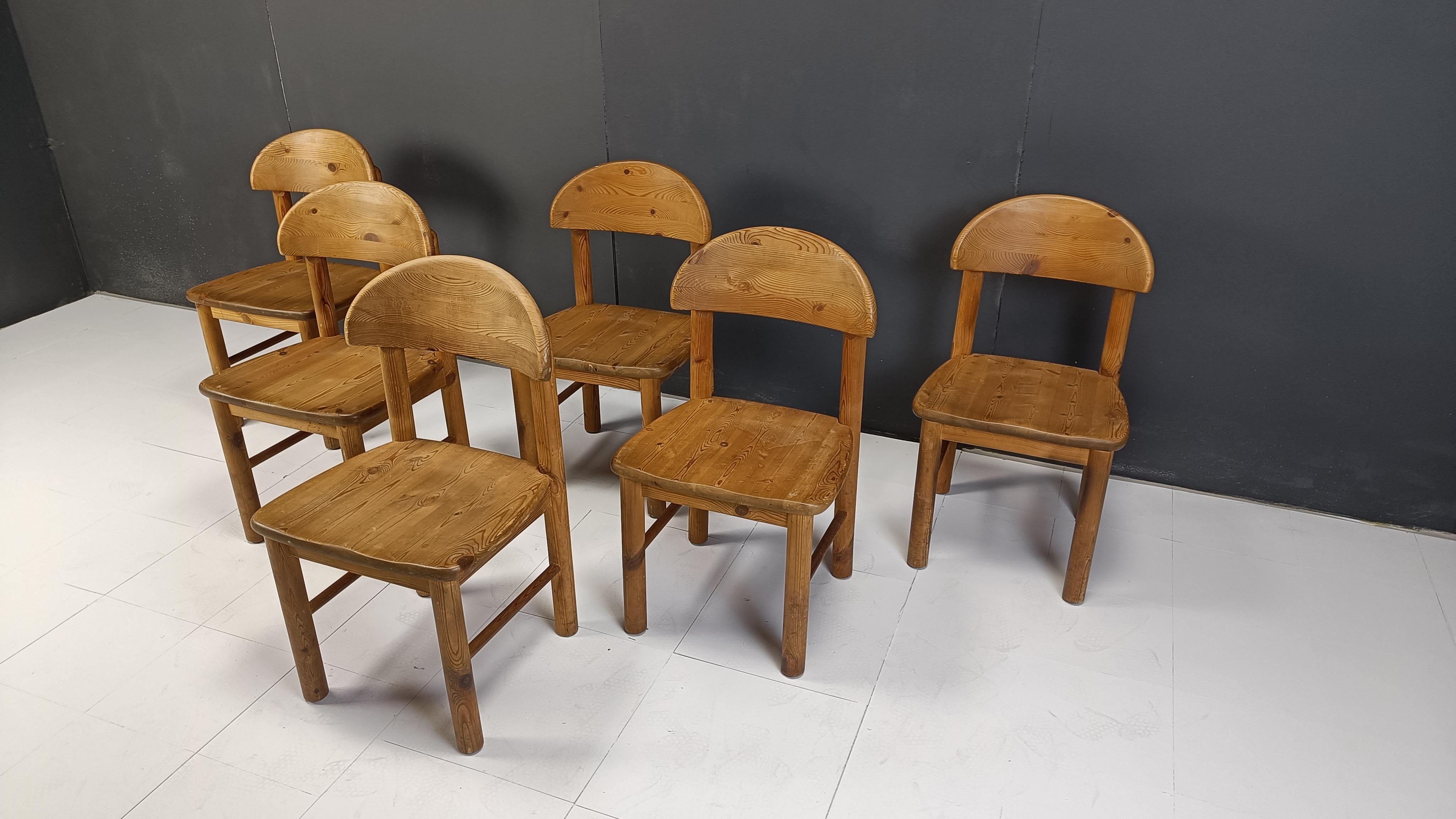 Rainer Daumiller pine wood dining chairs for Hirtshals Savvaerk - set of 6 1